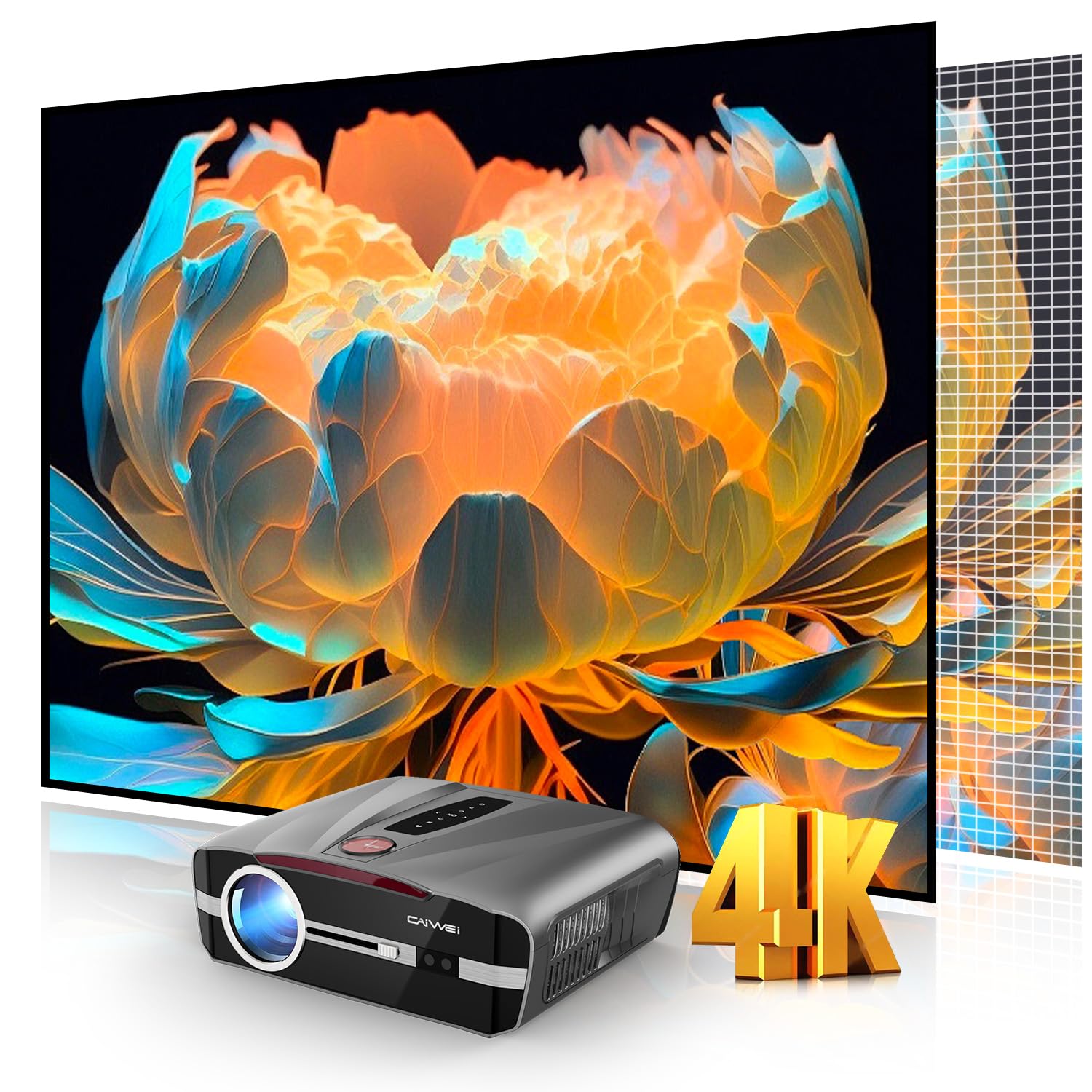 پروژکتور بازی فیلم Ultra HD 4K تئاتر خانگی روزانه هوشمند 4K فوکوس اتوماتیک بلوتوث وای فای NFC 3840x2160 پروژکتور داخلی روزانه با 6D Auto Keystone سقف HDMI ARC USB برنامه ها زوم روشنایی 1500ANSI