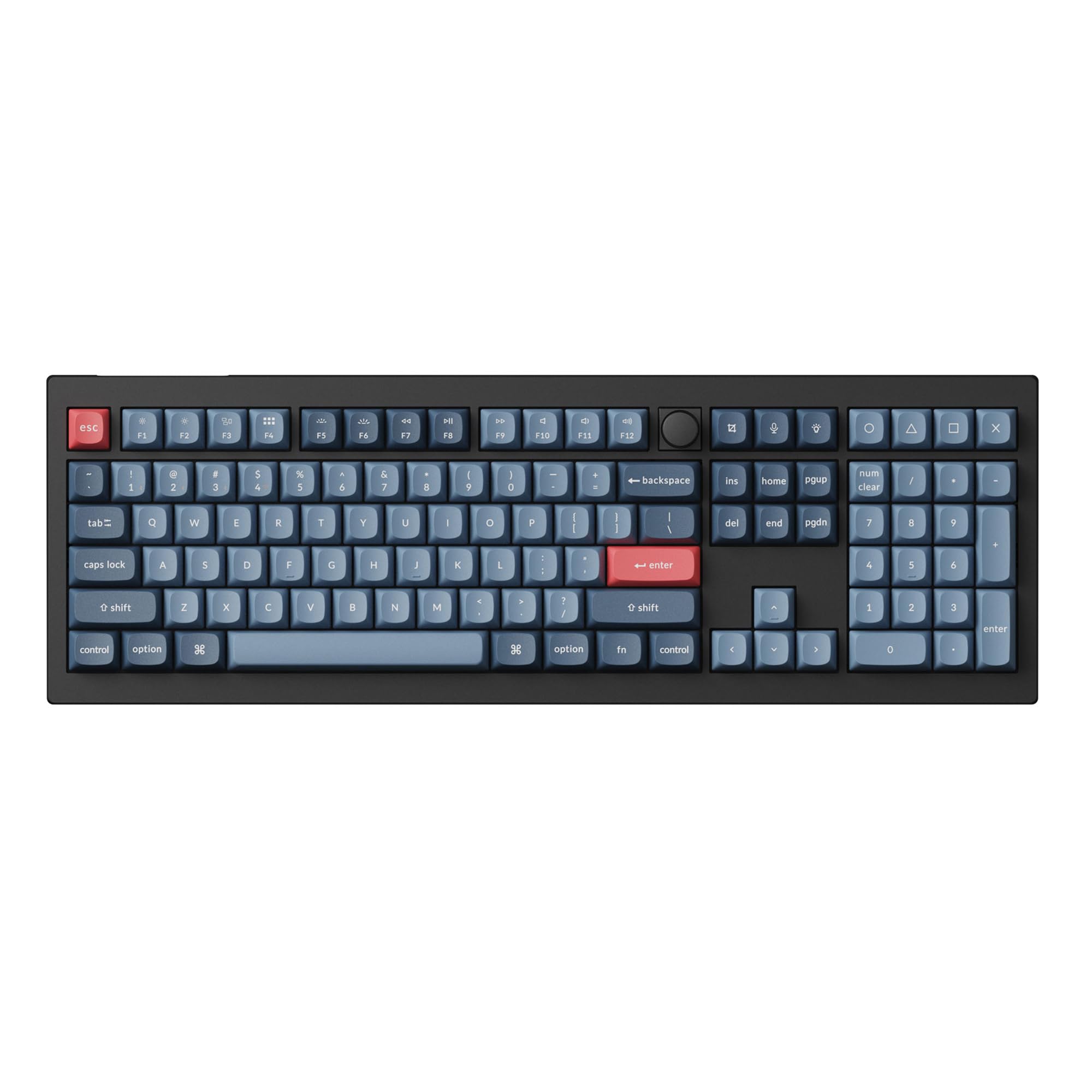 Keychron V6 Max کیبورد مکانیکی وایرلس سایز کامل، 2.4 گیگاهرتز/بلوتوث/سیمی با نور پس‌زمینه RGB سه حالته QMK/VIA برنامه‌ریزی قابل برنامه‌ریزی ماکرو، Hot-Swap گیترون جوپیتر با سوییچ میوه موز PBT کی‌کپس برای مک ویندوز