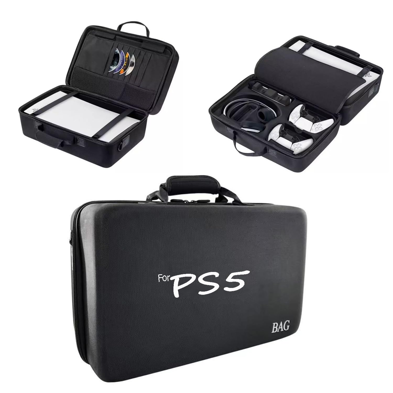 کیف حمل Tycom برای PS5
کیف حمل برای PS5 - کیف ذخیره سازی مقاوم در برابر ضربه - ضد آب برای پلی‌استیشن 5، کنسول و لوازم جانبی - سیاه
PS5 دو طبقه سیاه