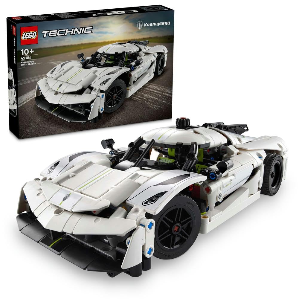 مجموعه مدل سازی خودرو LEGO تکنیک Koenigsegg Jesko Absolut سفید هیپرکار، اسباب بازی برای پسران و دختران 10 سال به بالا، تزئین اتاق خواب، هدیه خودروی مسابقه ای برای کودکان 42184