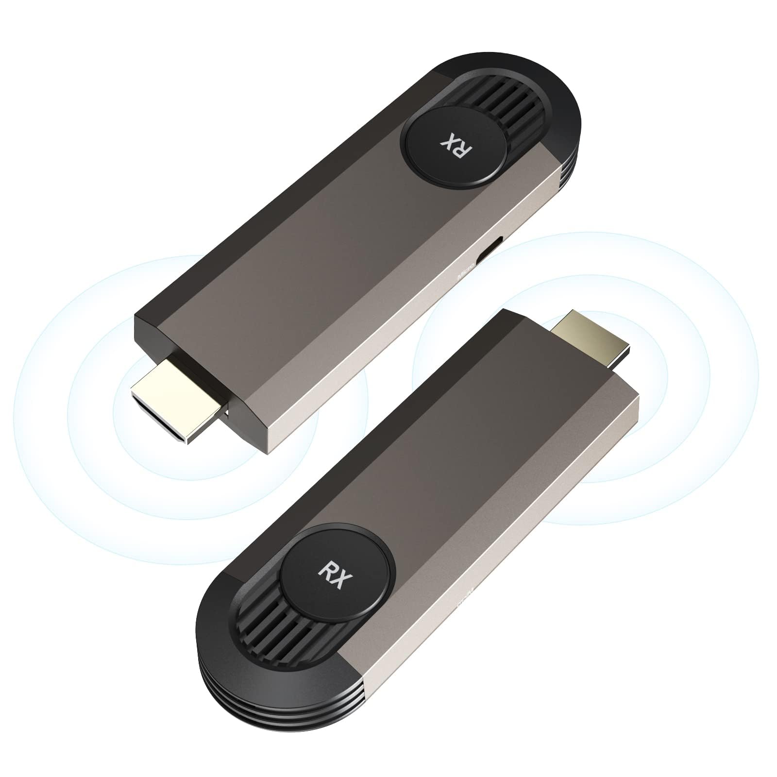 ترجمه., فرستنده و گیرنده بی‌سیم HDMI NALACAL، تقویت‌کننده بی‌سیم HDMI قابل حمل، پشتیبانی از فرکانس 2.4G/5GHZ برای پخش ویدیو/صدا از لپتاپ، کامپیوتر، دوربین، TV Box به HDTV/پروژکتور/مانیتور