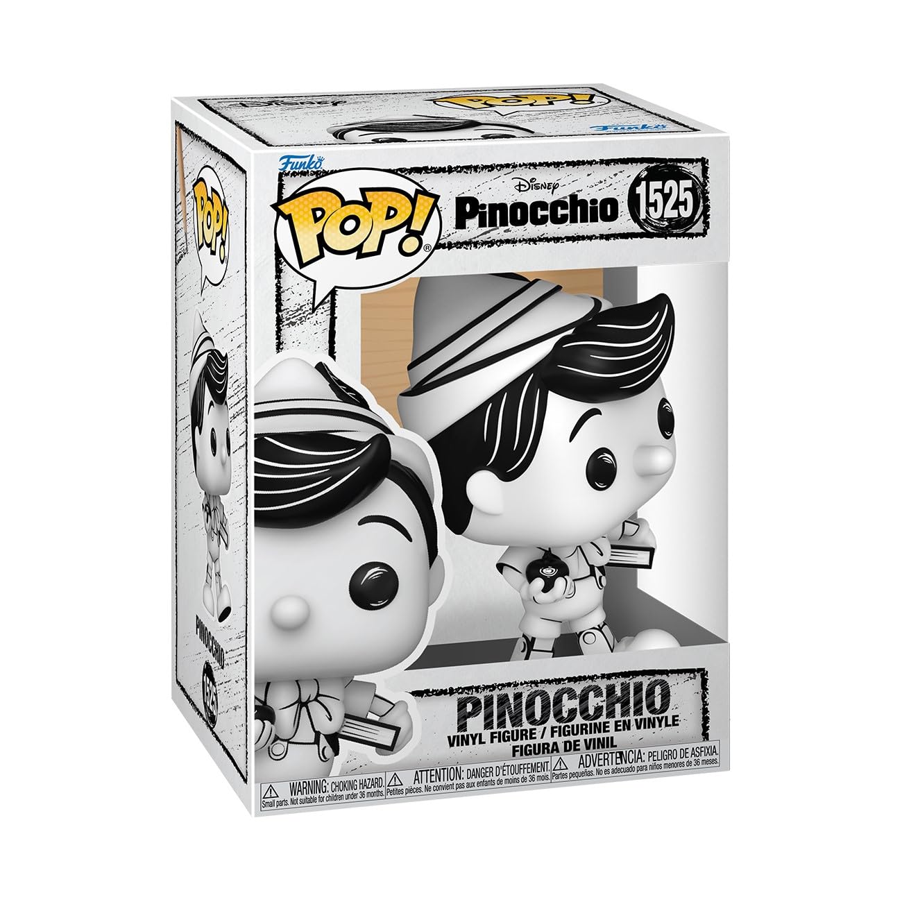 فیگور وینیل بازیاب زده شده Pinocchio از Funko POP! Disney - ایده هدیه - کالکشن محصولات رسمی - اسباب بازی برای کودکان و برزیل ها - طرفداران فیلم - مدل فیگور برای کالکتورها و نمایش