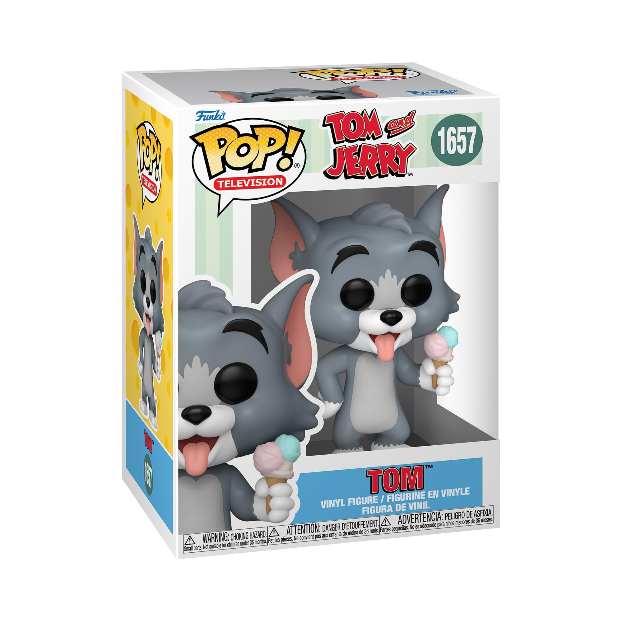 تام و جری تام با عکس بستنی کلاه Pop! چوبی Figurnp
