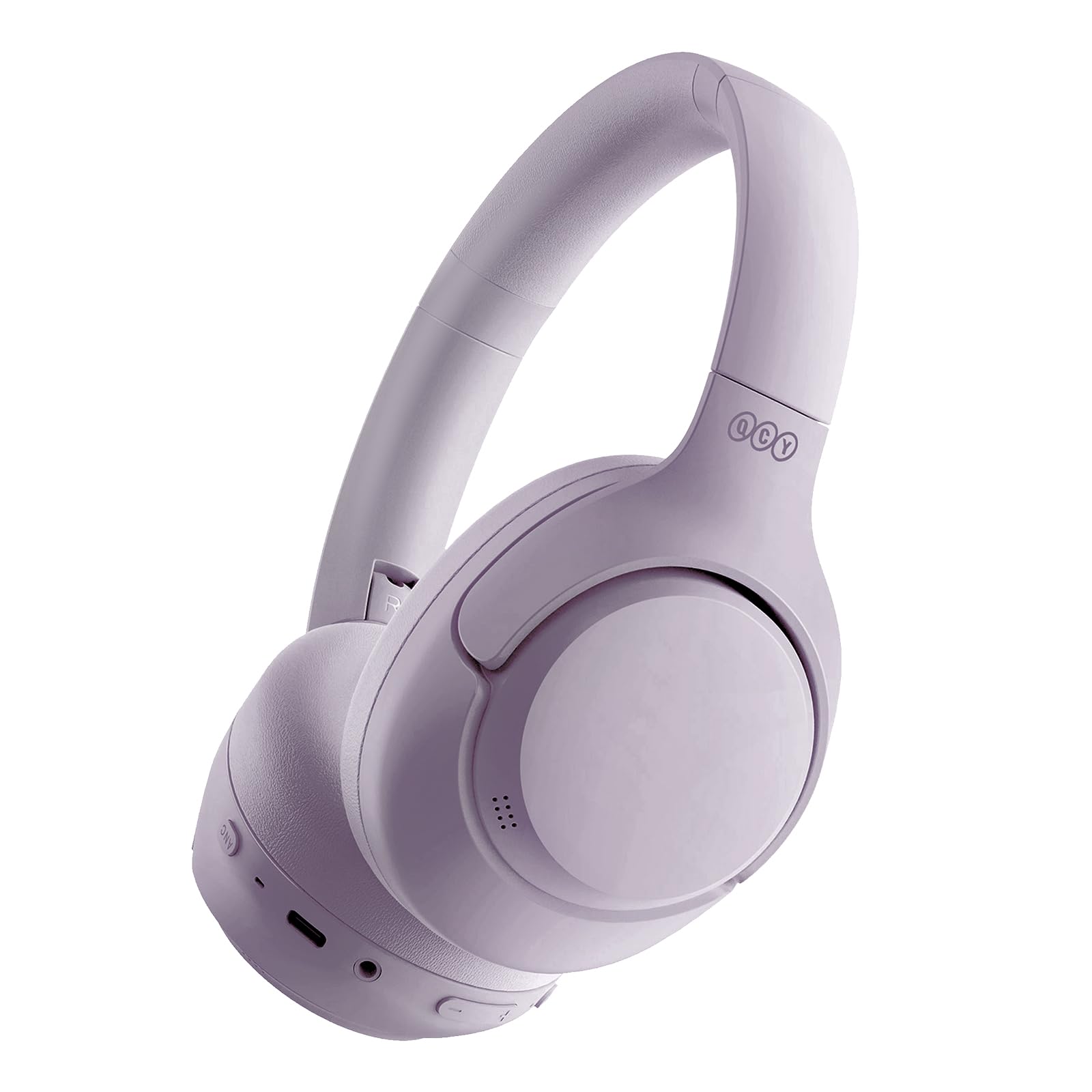هدفون بی‌سیم فعال با قابلیت لغو نویز هیبرید QCY H3، هدفون بلوتوث بی‌سیم Over Ear، ۶۰ ساعت پخش، صدای Hi-Res EQ سفارشی از طریق برنامه، باس عمیق، سازگاری با راحتی، برای خانه، دفتر کار و سفر ارگانیک