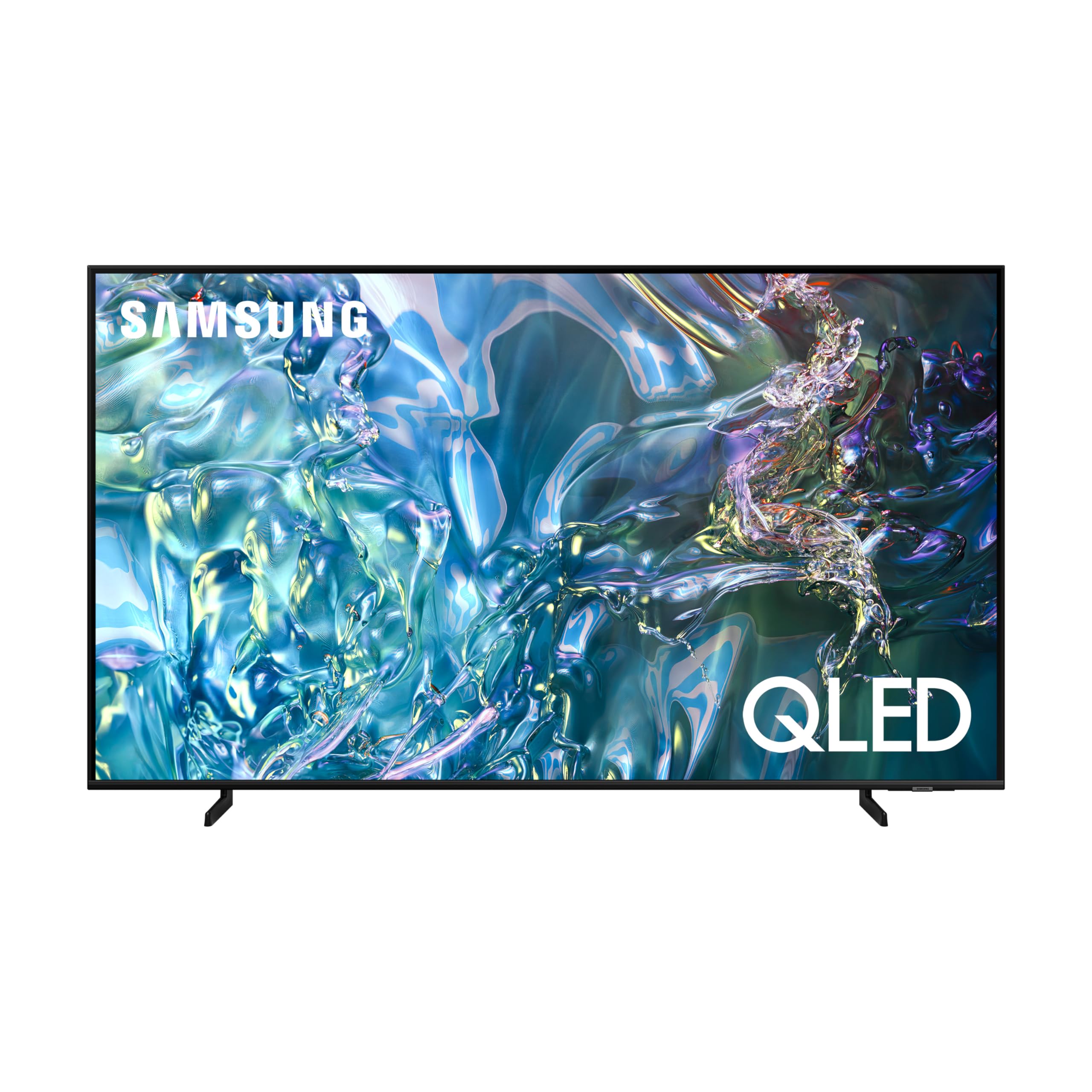 تلویزیون سامسونگ 65 اینچ QLED، Q60D، 4K، 100٪ حجم رنگ با کوانتوم دات، افزایش کیفیت تصویر 4K، سامسونگ TV Plus، طراحی AirSlim، تلویزیون هوشمند Tizen، QA65Q60DAUXZN (2024 - نسخه امارات متحده)
