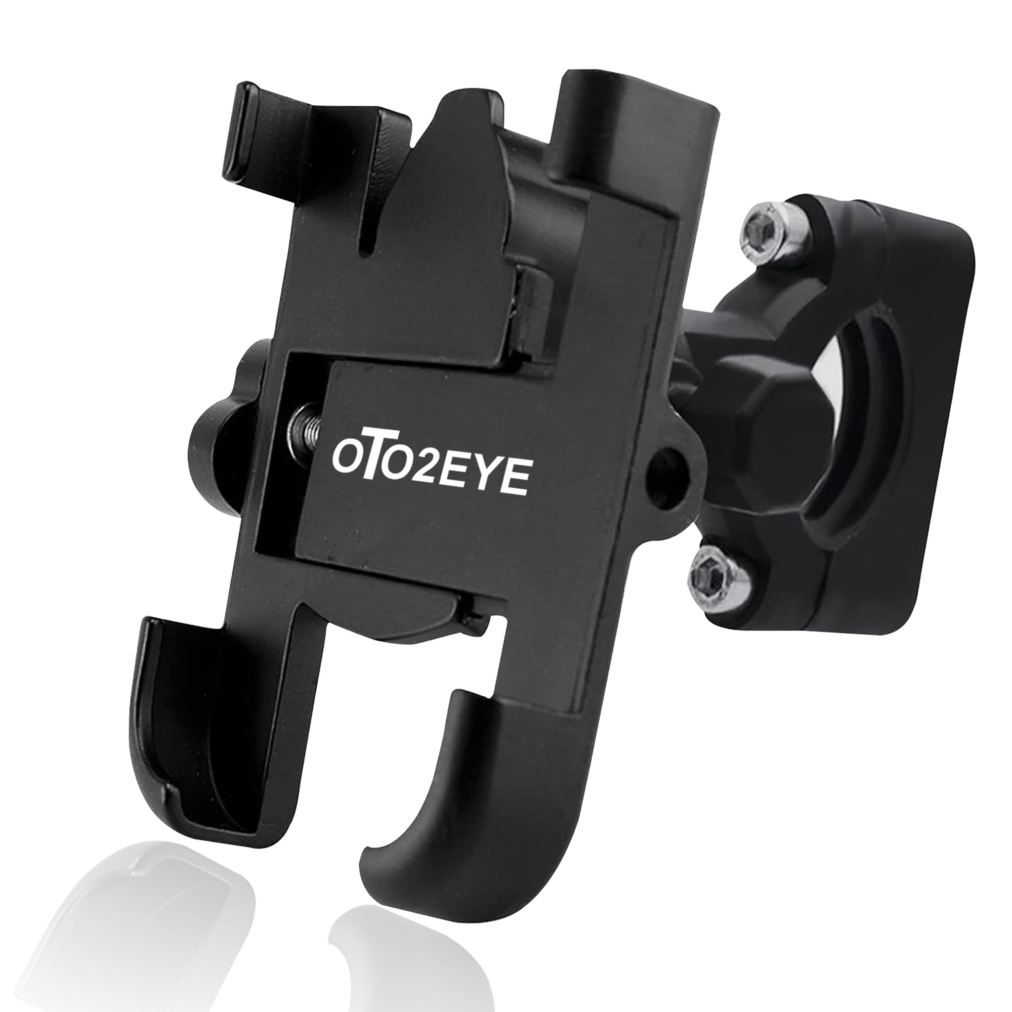پایه موبایل OTO2EYE برای دوچرخه یا نگهدارنده موبایل برای نقشه‌ها و ردیابی GPS با قابلیت چسبندگی قوی، جلوگیری از لرزش و نگهداری پایدار، نگهدارنده تلفن با چرخش 360 درجه (رنگ سیاه) (قرارگیری بر روی دسته دستگیره)