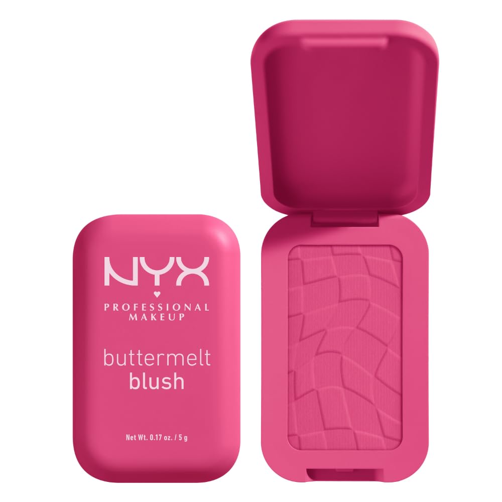 رژگونه پودری NYX Professional Makeup Buttermelt با طول ماندگاری تا 12 ساعت، مقاوم در برابر مرطوبت و جابه‌جایی، ابتدا یاقوت.