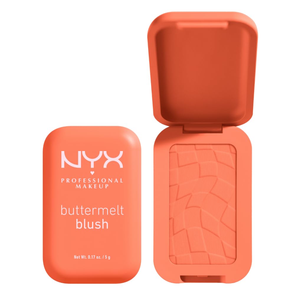 رژگونه پودری NYX Professional Makeup Buttermelt، تا 12 ساعت پوشش دار، مقاوم در برابر پاک شدن و انتقال، سریعاً مثل کره.