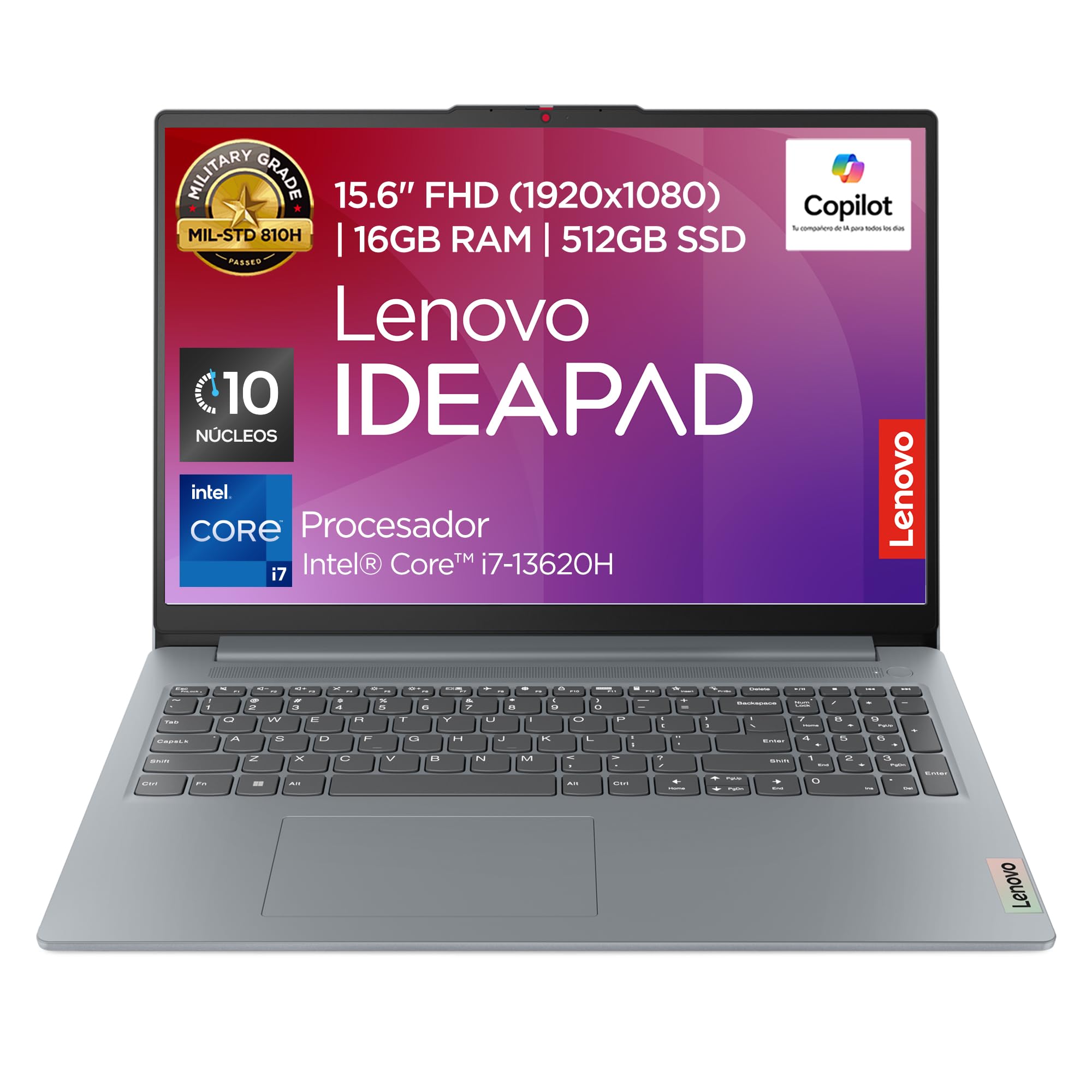 لپ تاپ Lenovo IdeaPad Slim 3 15IRH8 | 15.6 اینچ FHD Intel Core i7-13620H 16GB RAM 512GB SSD | دوربین FHD 1080p | ویندوز ۱۱/ سیاه(ارتقا)