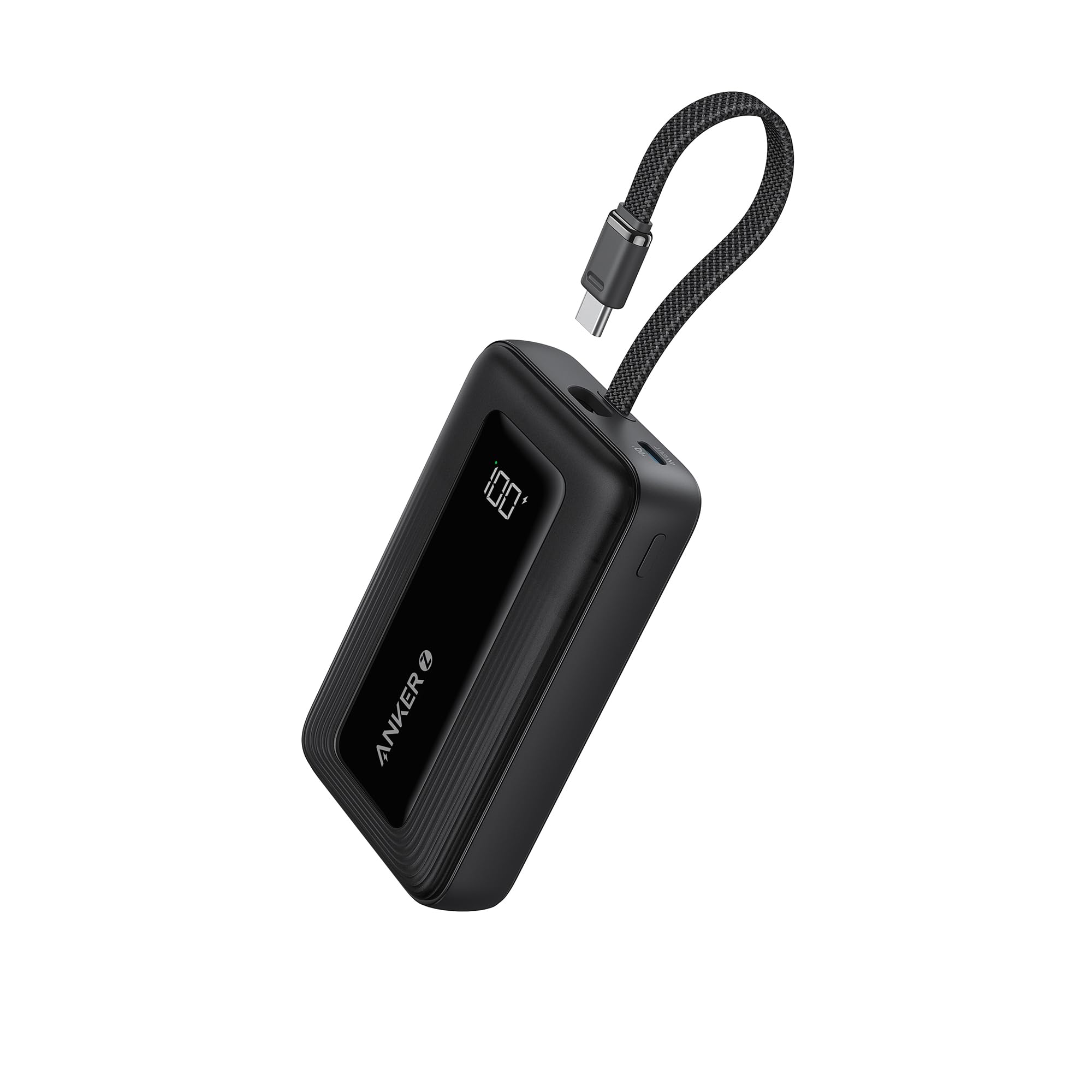 پاور بانک Anker Zolo، شارژر قابل حمل سریع 30 وات 10،000 میلی‌آمپر با کابل USB-C داخلی، باتری برای آیفون 16/16 پلاس/16 پرو/16 پرو مکس/15 سری، گلکسی و دیگر دستگاه‌ها (مشکی، 10،000 میلی‌آمپر)