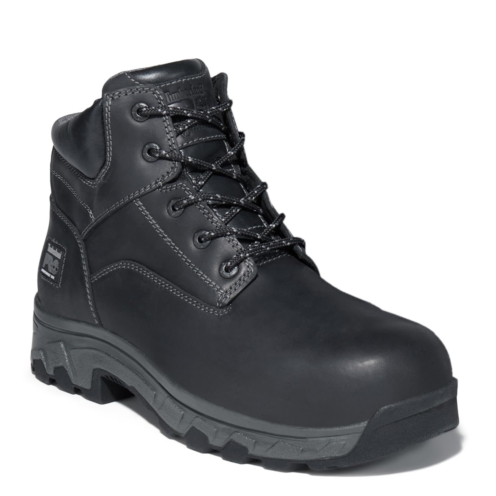 کفش صنعتی مردانه Timberland PRO Workstead با سرپوش کامپوزیت مقاوم در برابر ضربه، ازل کننده استاتیک و شغلی 6 اینچی 45 یورو سیاه-2024 جدید