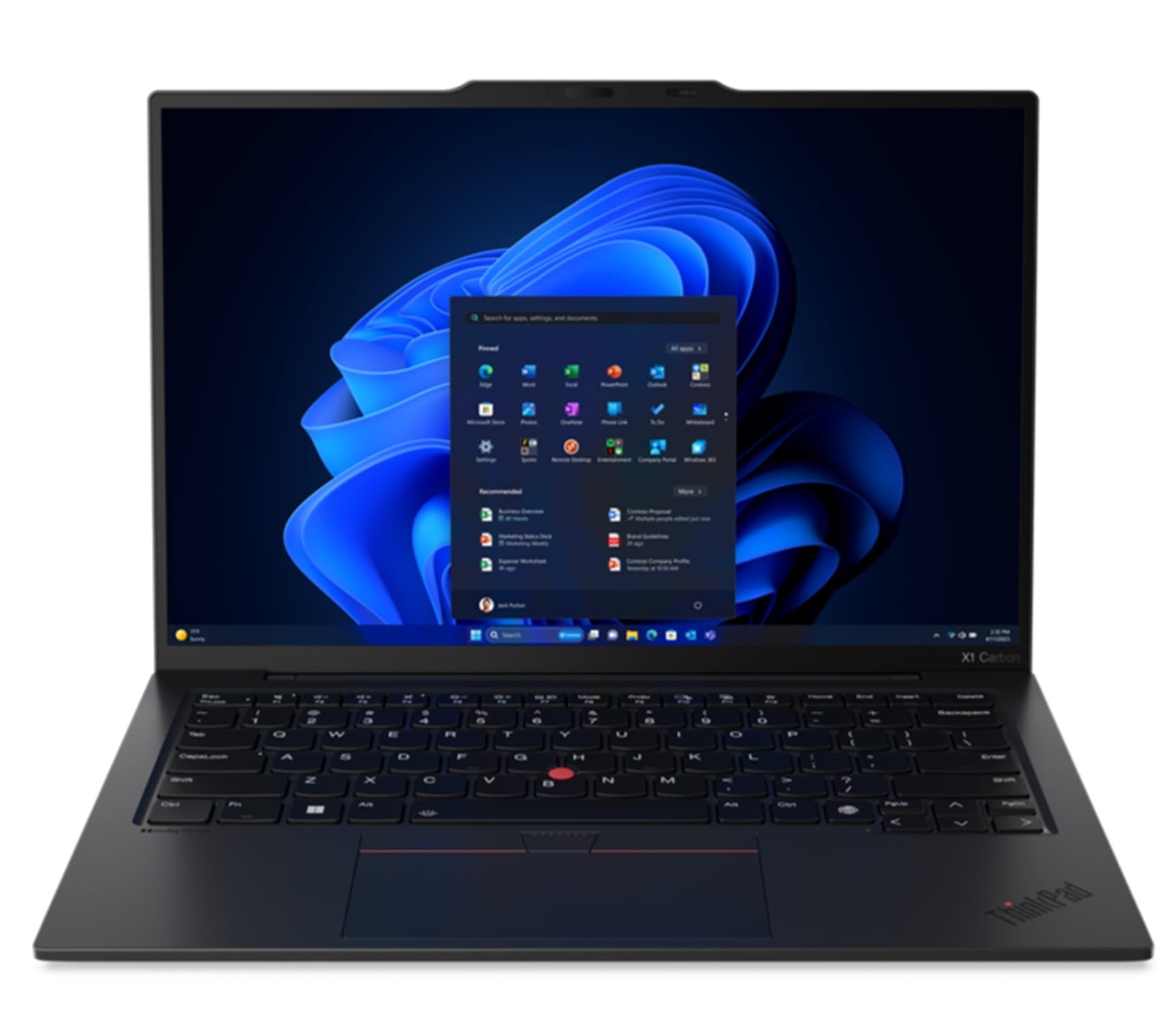 لپ تاپ لنوو مدل ThinkPad X1 Carbon نسل 12 با پردازنده اینتل Ultra 7 155U، صفحه نمایش 14 اینچی WUXGA با پوشش 100٪ sRGB بدون قابلیت لمس، 32 گیگابایت رم با سرعت 6400 مگاهرتز، 512 گیگابایت حافظه جامعه نسل 4 با عملکرد بالا، دوربین IR+ RGB با وضوح FHD+ و ویندوز 11 Pro