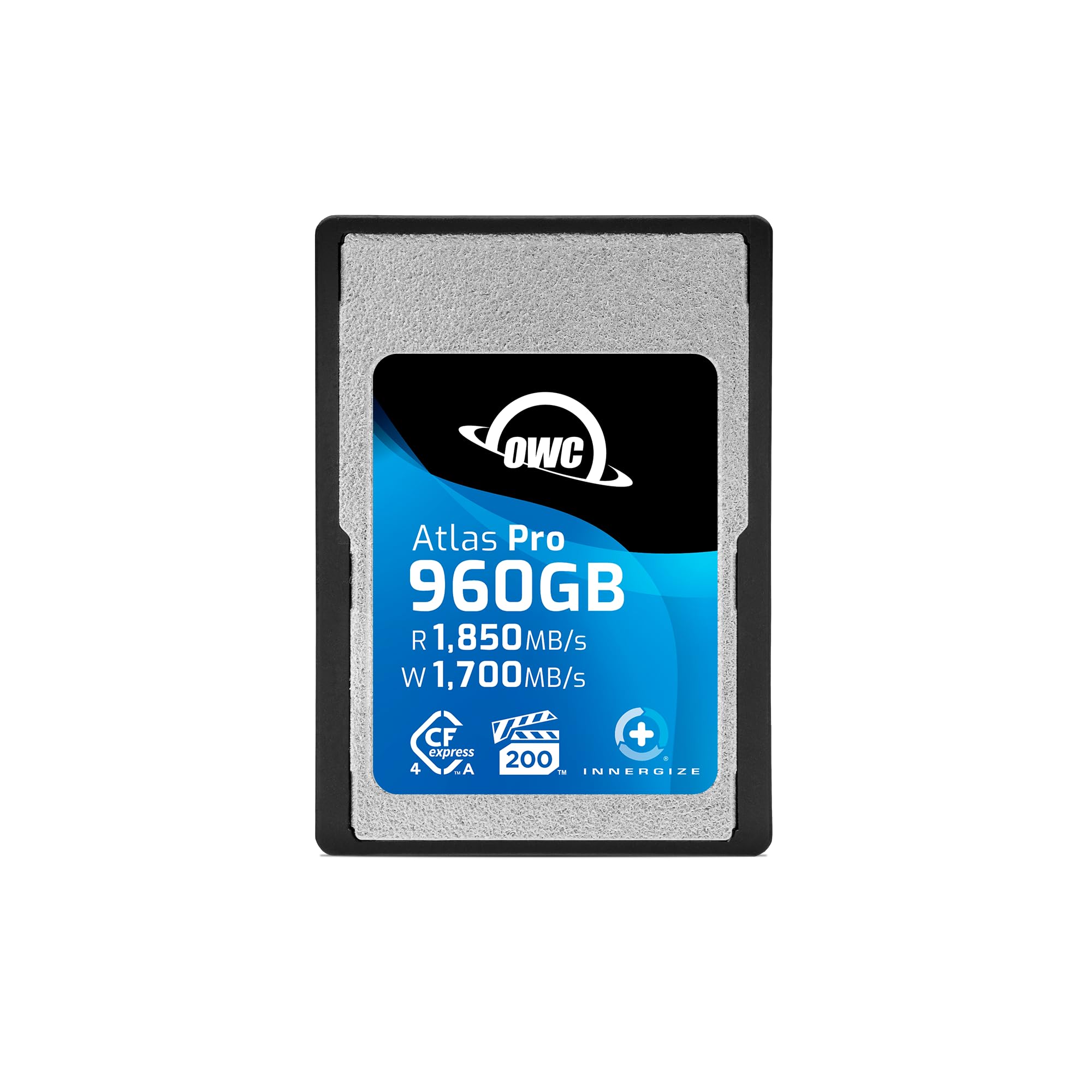 کارت حافظه حرفه ای OWC Atlas Pro Cfexpress 4.0 نوع A با ظرفیت 960GB با عملکرد بالا، با سرعت خواندن تا 1850 مگابایت بر ثانیه و نوشتن تا 1700 مگابایت بر ثانیه.