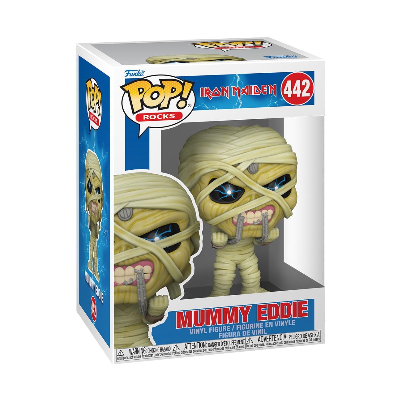 فیگور وینیل قابل جمع آوری Funko POP Rocks: Iron Maiden - Eddie Mummy Eddie با یدک زنبوری - ایده هدیه - کالاهای رسمی - برای کودکان و بزرگسالان - طرفداران موزیک - فیگور مدل برای جمع آوری و نمایش