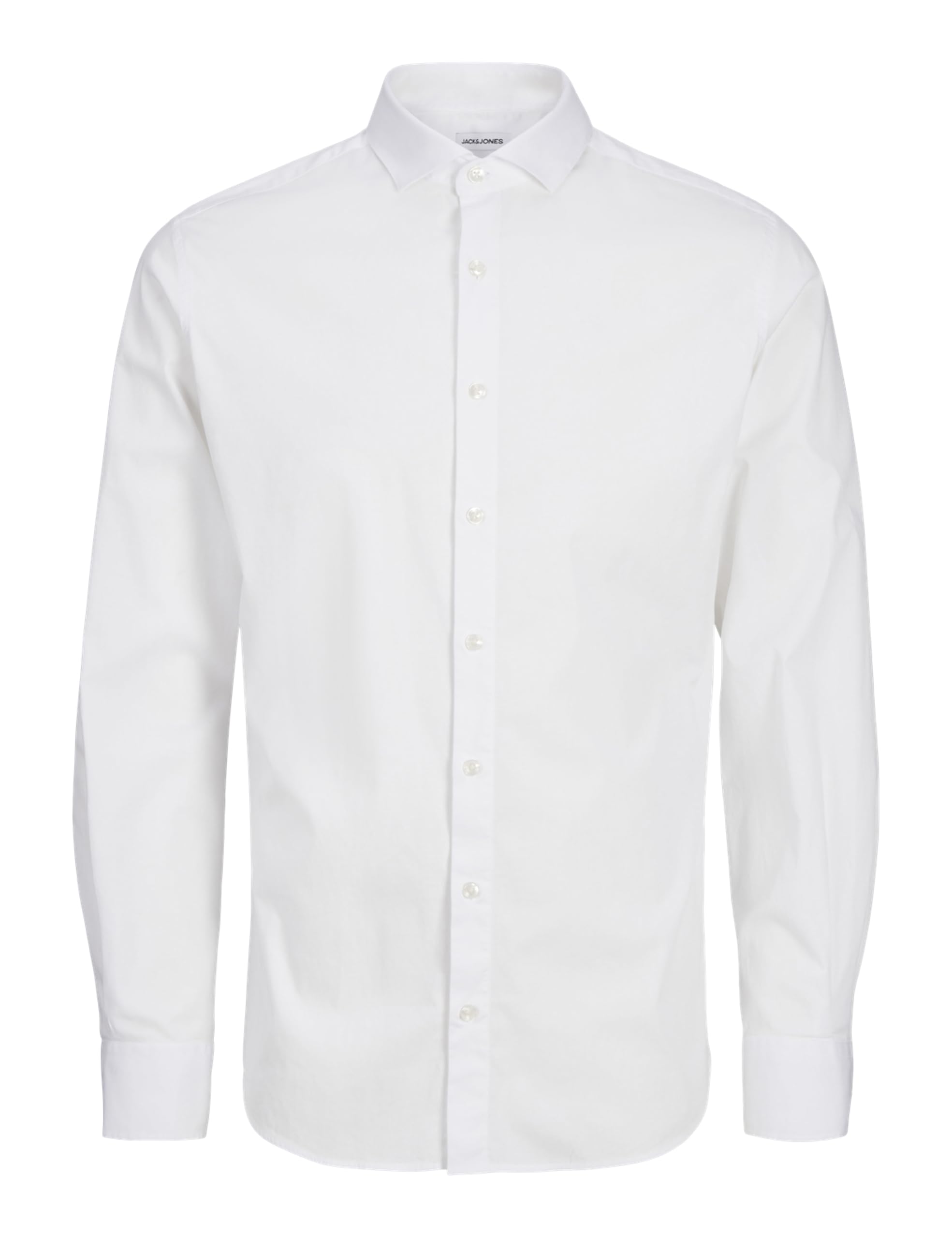 پیراهن کش جک اند جونز مردانه، مدل JPRBLAJAXON STRETCH SHIRT L/S NOOS (بسته یک عددی) سایز مدیوم رنگ سفید
