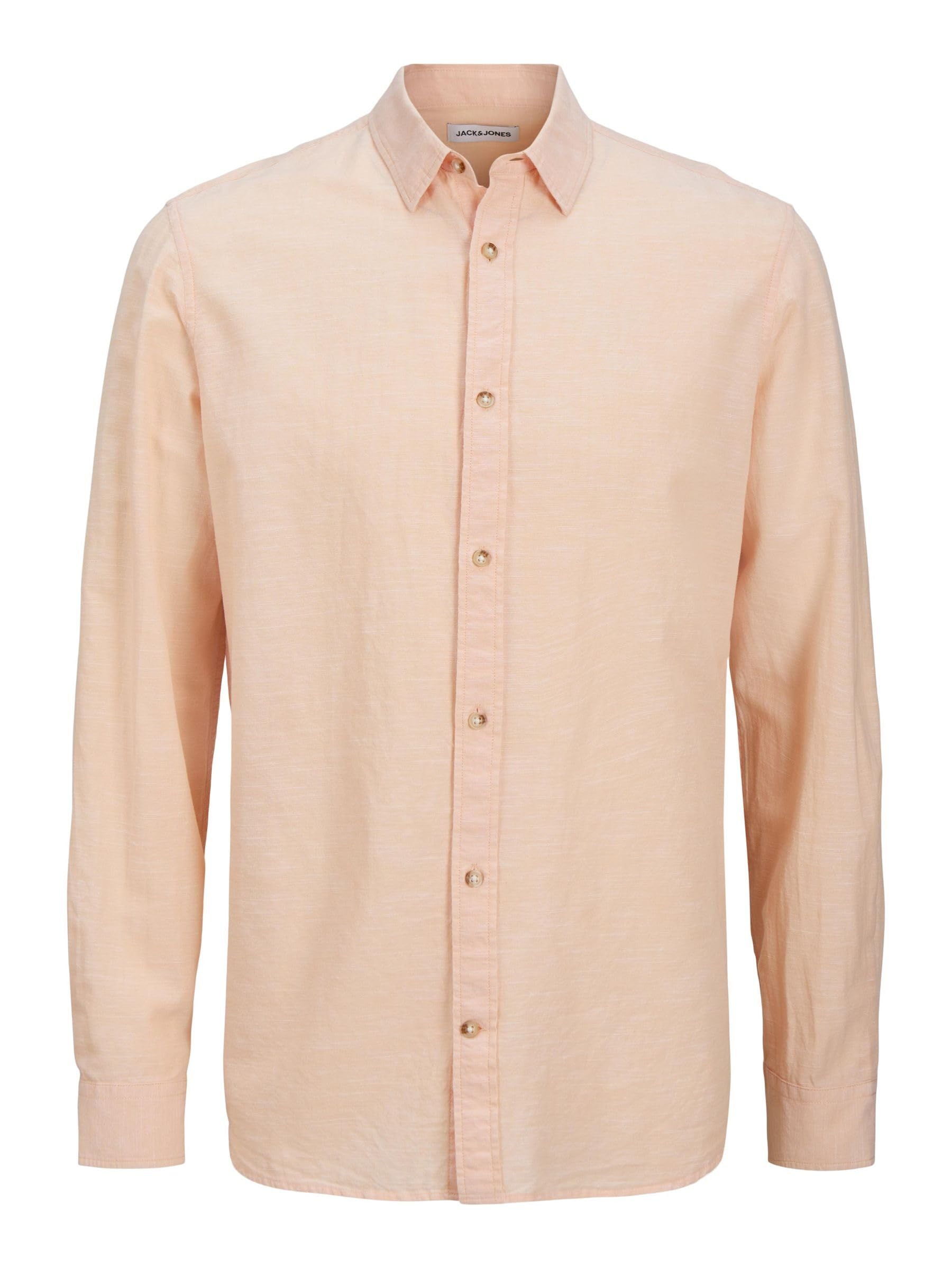 پیراهن مردانه JACK & JONES Mens JJESUMMER SHIRT LS SN سایز XL رنگ Peach Parfait