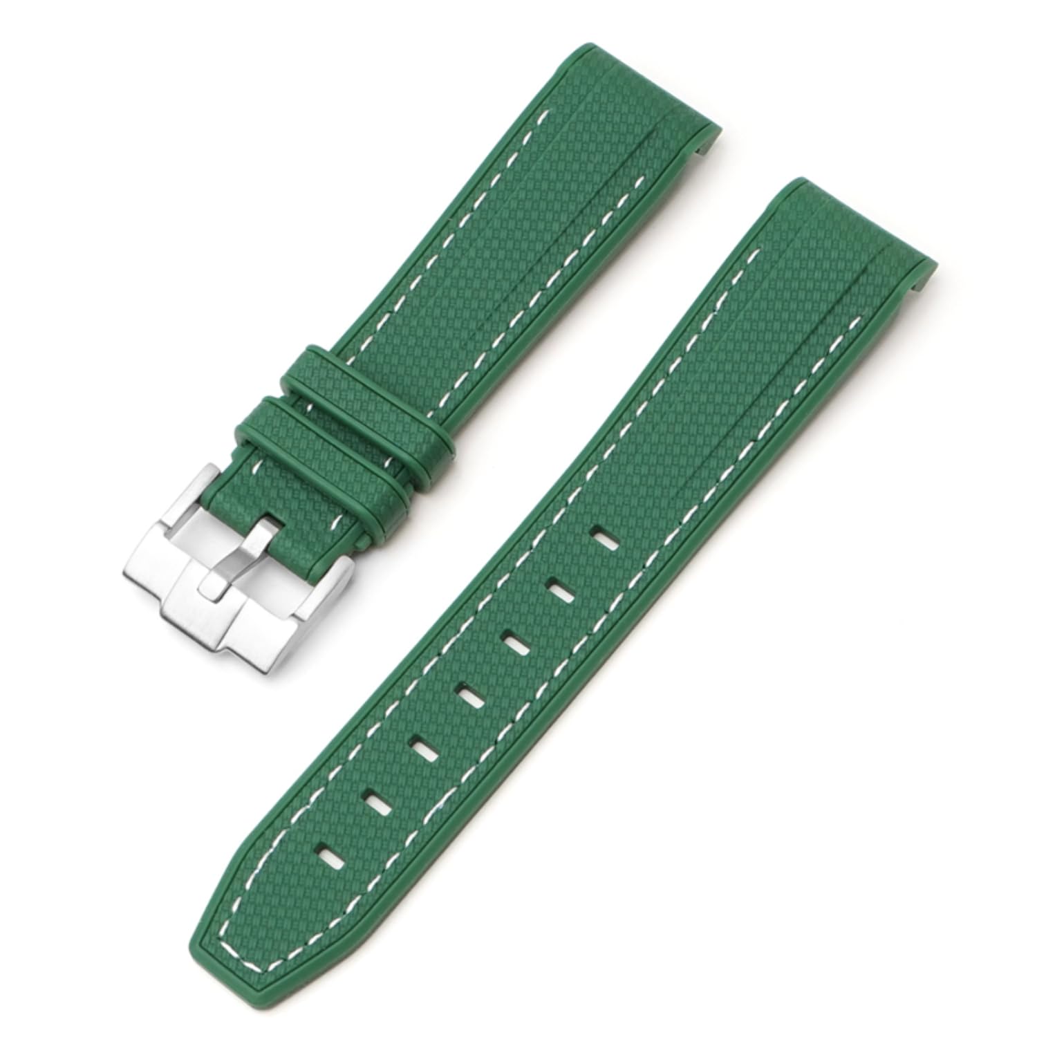 نوار ساعت اسپیدمستر مدل استنچف اگز و omega x swatch moonswatch / نوار ساعت رولکس 20 میلیمتری سیلیکون نرم اومگا ایکس اسواچ مونسواچ اسپیدمستر جایگزین بند منحنی مونسواچ اسواچ بدون شکاف مناسب با رنگ سبز تیره و خط سفید
