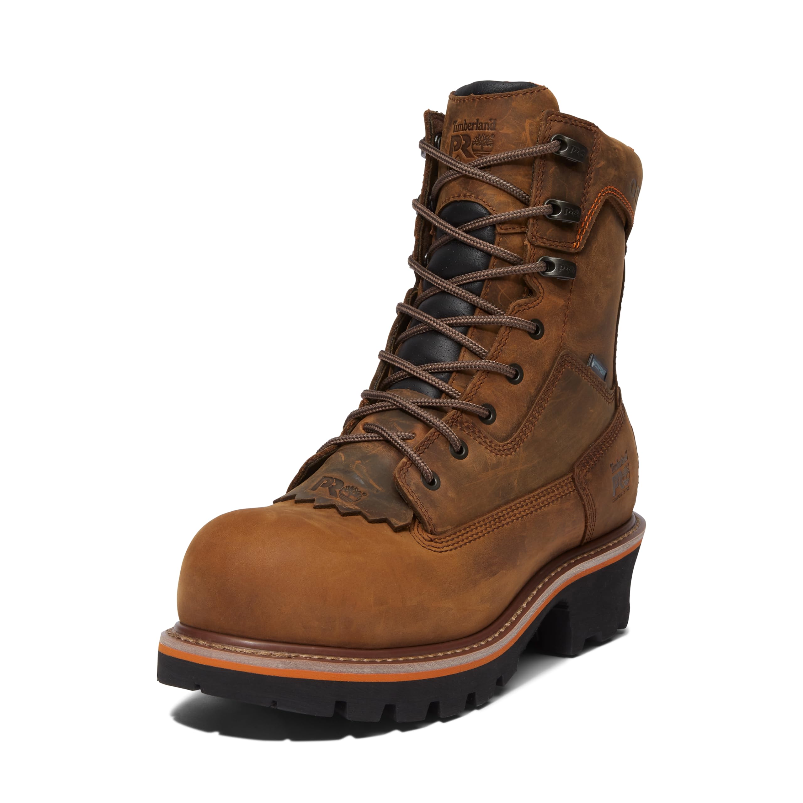 کفش کاری Timberland PRO مردانه با سرپوش کامپوزیت Evergreen 8 اینچ و قدمت ایمنی ضد آب و قدمت کارگری جدید 2024 - قهوه ای رنگ واید سایز 42.5 گیگاوات (EU)