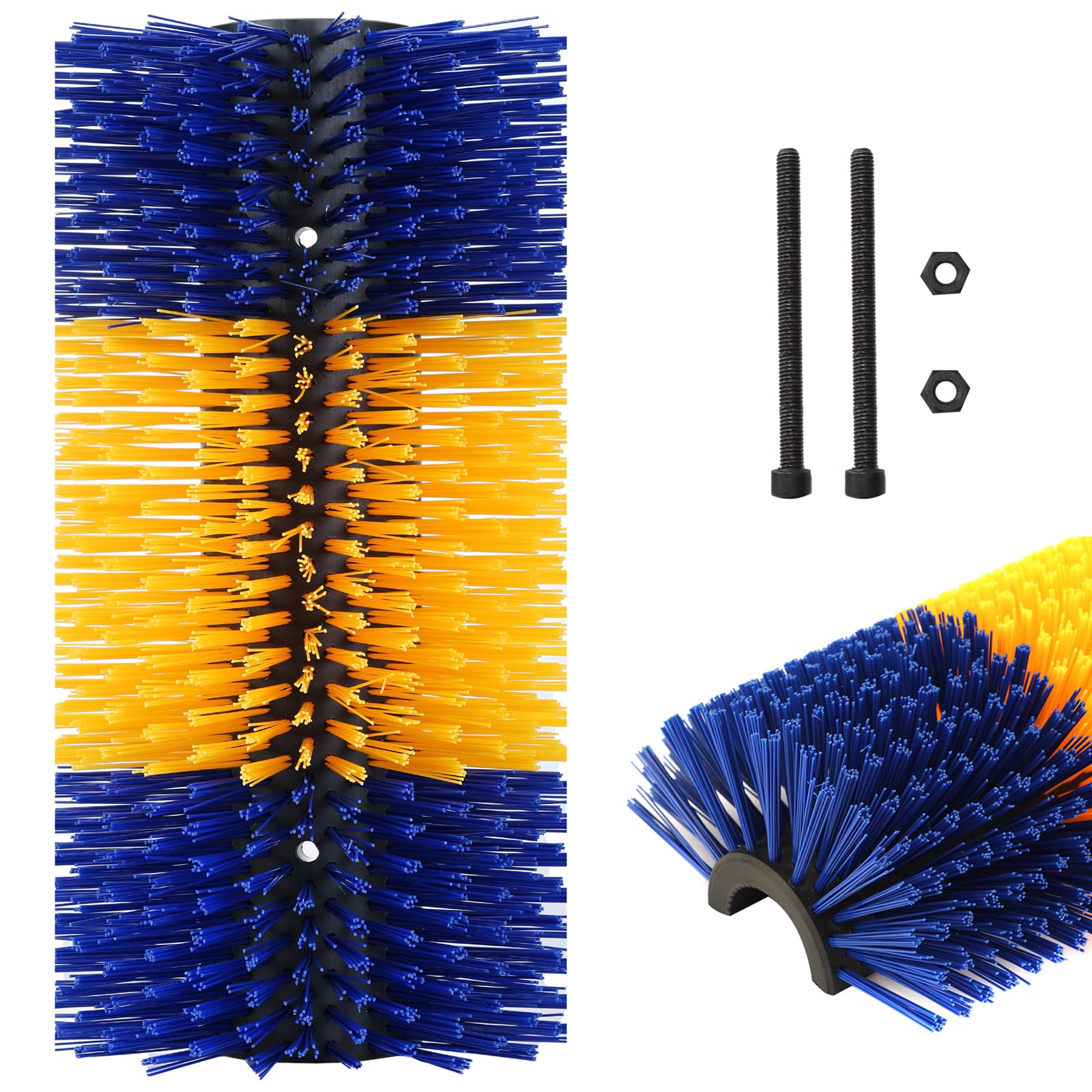 Livestock Scratch Brushes, Cattle Scratcher Brush with 2 Screws, Horse Brushes for Shedding, Relieve Itching on the Back, Cow Scratch Post for Horse, Goat, Cow, Pig (1pc Blue)