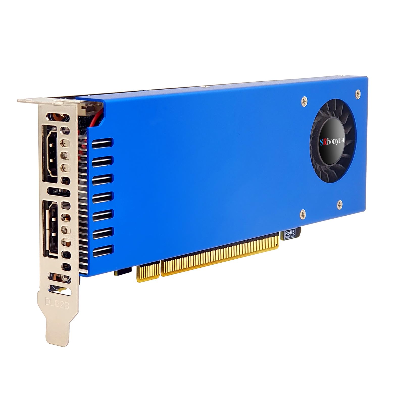 SRhonyra GTX 1060 6GB کارت گرافیک کم‌پروفایل GDDR5 PCIe 3.0 x16 160 بیتی GPU فرم‌فاکتور کوچک (SFF) HDMI DisplayPort دو نمایشگر GTX 1060 HDMI DP