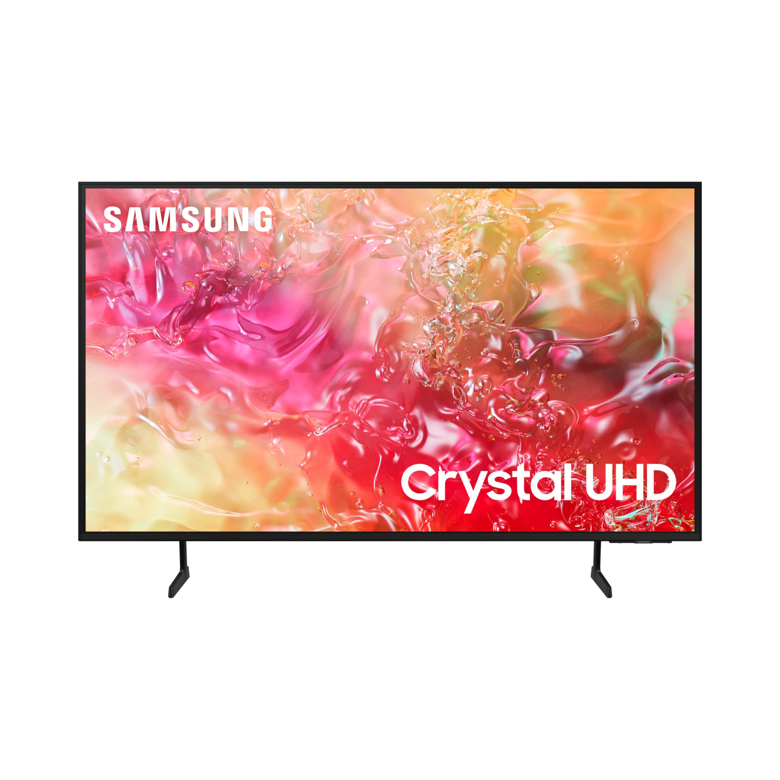 تلویزیون هوشمند سامسونگ، تلویزیون بزرگ، کریستال UHD، DU7000، 75 اینچ، 2024، پورکالر، افزایش کیفیت تصویر 4K، سامسونگ TV Plus، اتصال Q-Symphony، مشکی، UA75DU7000UXZN 75 اینچ 2024 UHD 4K سری 7