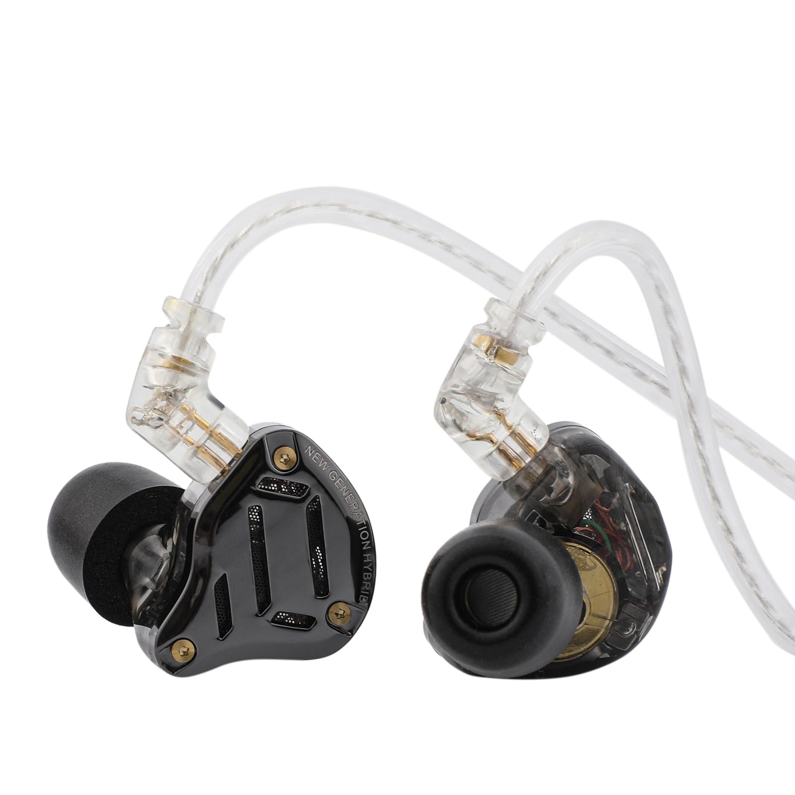هدفون داخل‌گوشی Linsoul KZ ZS10 PRO 2، هیبرید 1DD+4BA با کابل سیمی، با سوئیچ تنظیم 4 سطحی، هدفون گیمینگ با 3 راه‌حل تقسیم فرکانس، با کابل نقره‌پوش برای موسیقیدانان و افراد علاقه‌مند به صوت (همراه با میکروفون) کلاسیک