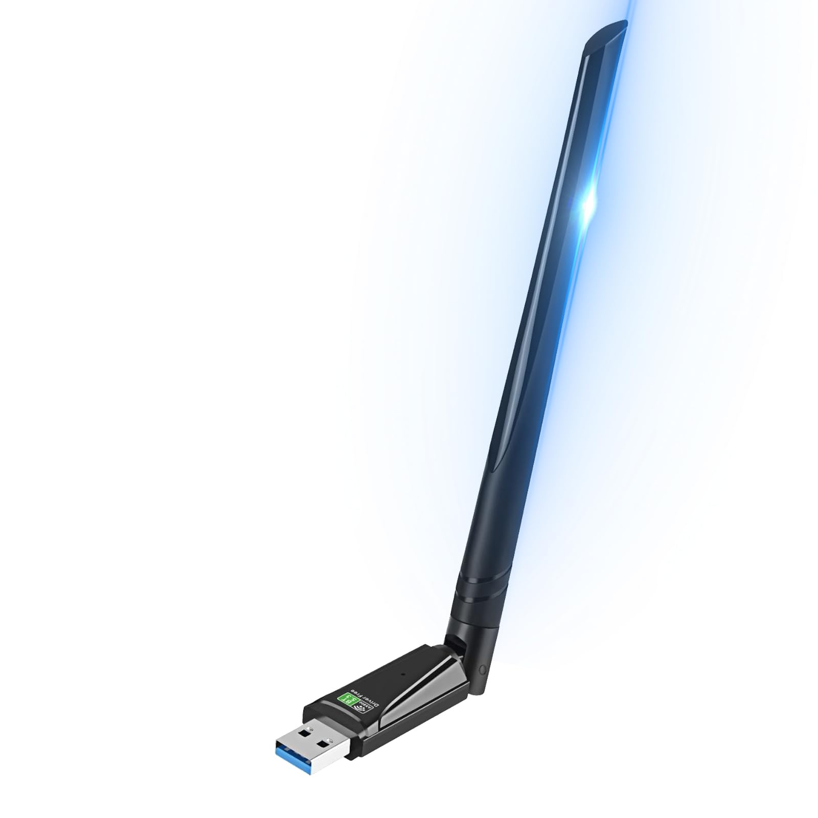 آداپتور بلوتوث وای فای USB AnnuoYi، 900 مگابیت بر ثانیه دو باند 2.4 / 5 گیگاهرتزی دوگانه باند شبکه بی سیم دریافت کننده خارجی، آنتن 5dBi دو باندی وای فای دانگل برای کامپیوتر / دسکتاپ / تبلت / لپ تاپ