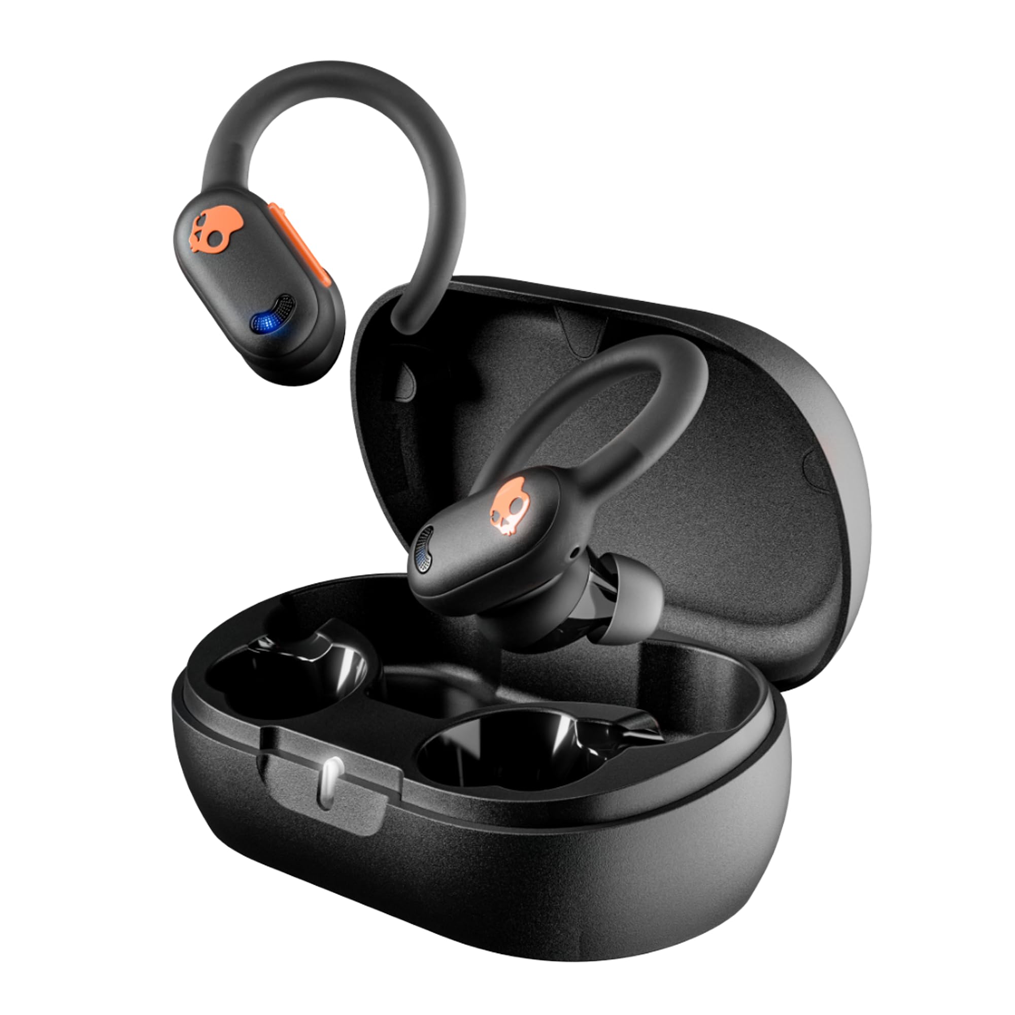 هدفون بلوتوث بی‌سیم فعال Skullcandy Push ANC با میکروفون، زمان کارکرد 58 ساعته، ضدآب IP67، شارژ بی‌سیم، سازگار با آیفون و اندروید - مشکی واقعی