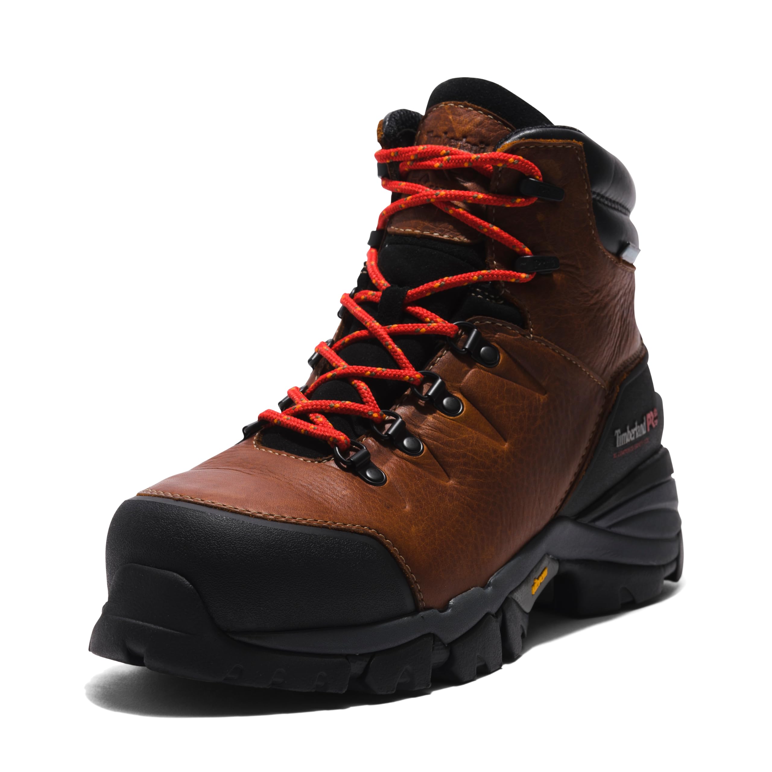 کفش کاری Timberland PRO Heritage Hyperion با انتهای تیغه ایمنی کامپوزیت 6 اینچ و ضدآب برای آقایان صنعتی کارگر در فروشگاه 44 یونیورسال به رنگ قهوه‌ای با عرض واید 2024 تازه