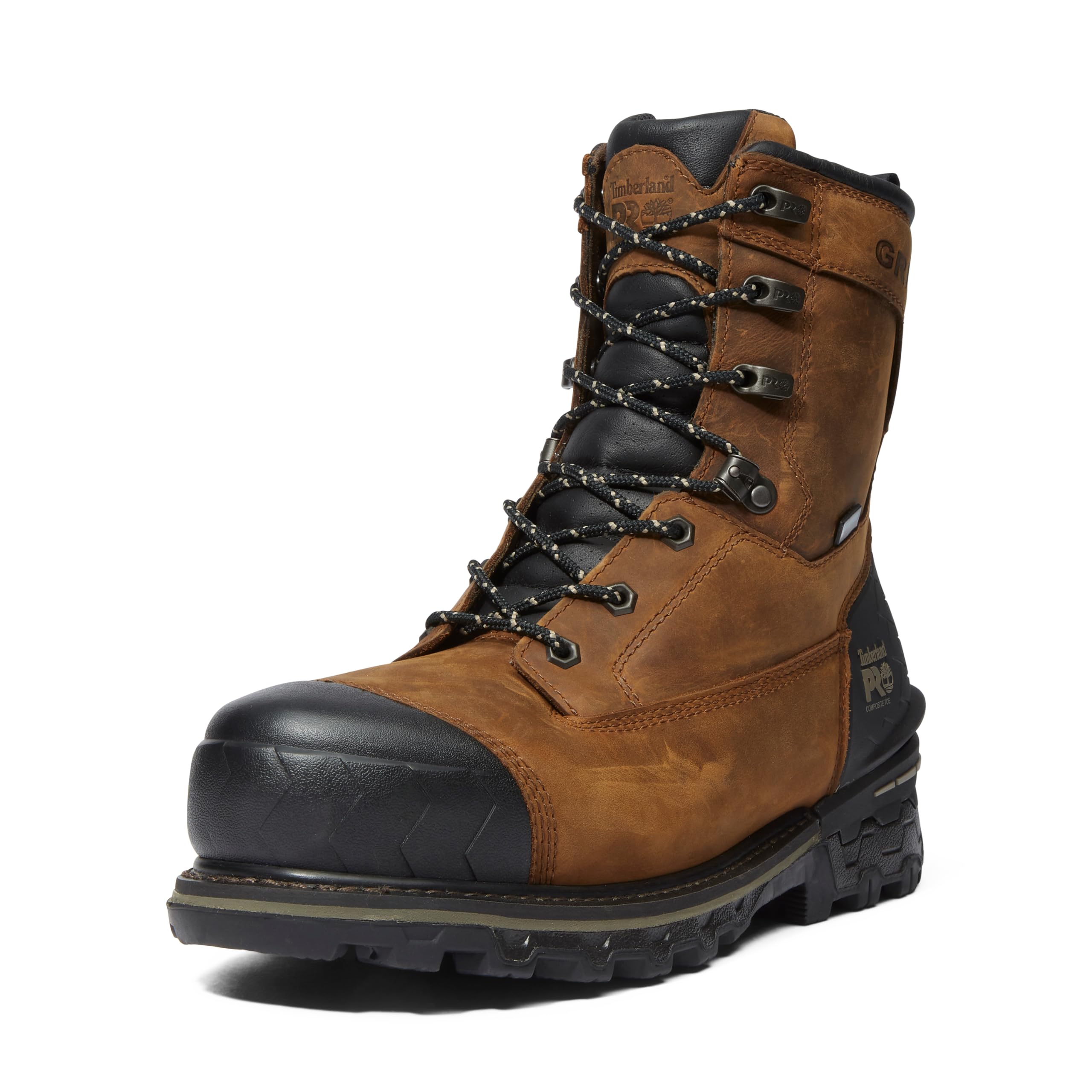 Timberland PRO Men's Boondock Hd 8 Inch Composite Safety Toe Waterproof Industrial Work Boot 41 EU Wide Distressed Brown-2024 New