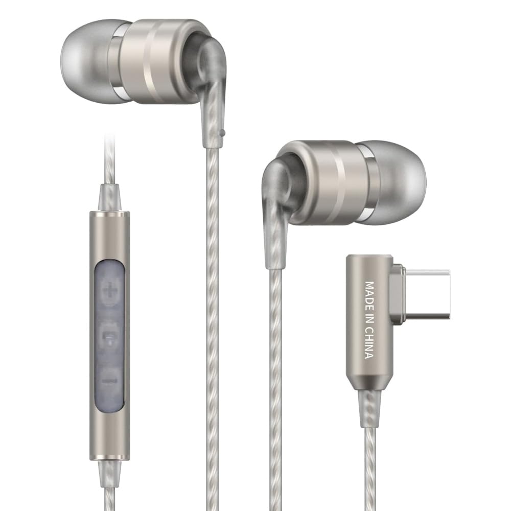 Soundmagic E80D - گوشی های گوشی USB-C با تعریف بلندگویی و گوشی‌های های دی‌اِی‌سی اندرگراد شده با میکروفون برای دستگاه‌های اپل و اندروید - نقره‌ای