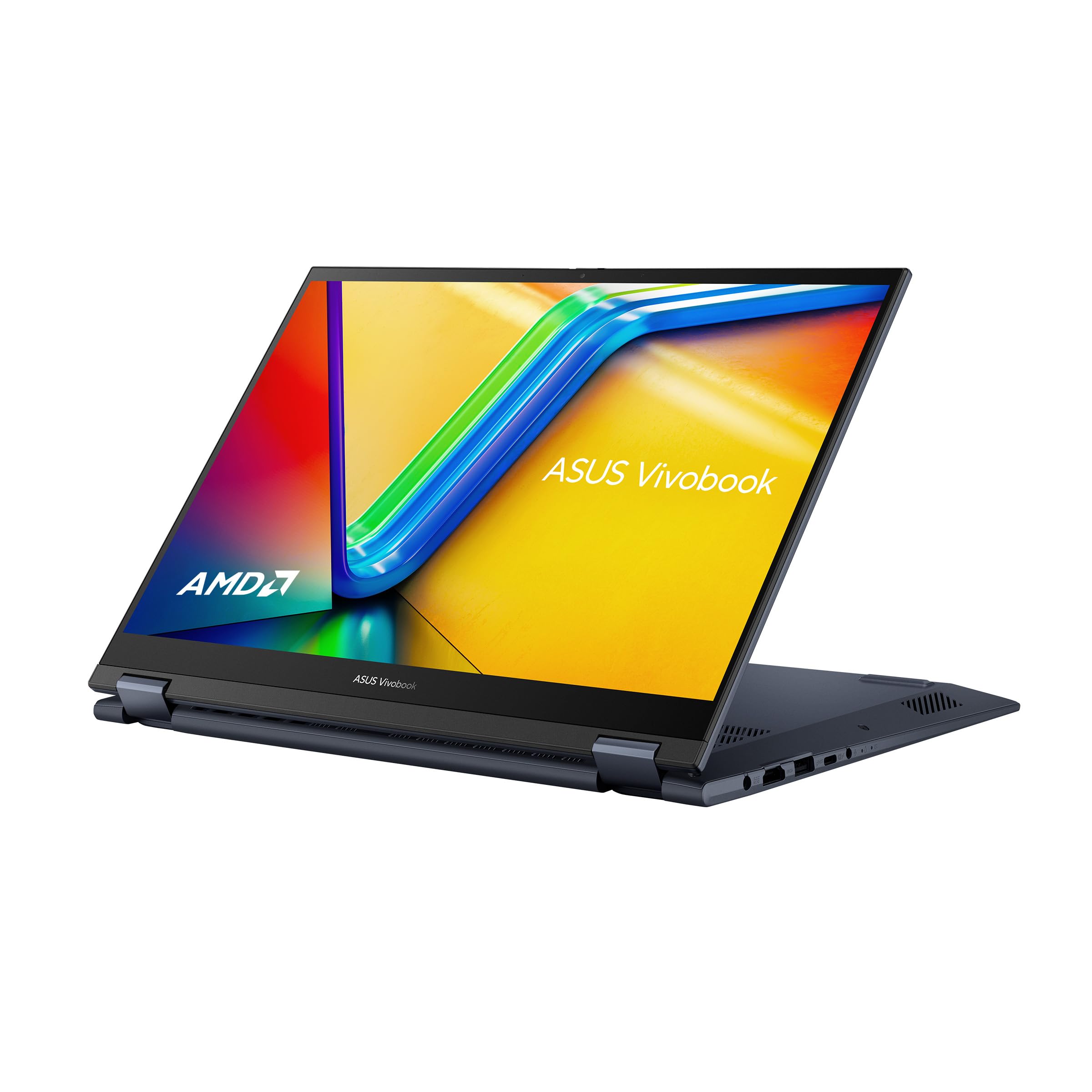 لپ تاپ ASUS VivoBook S14 Flip TN3402YA-LZ327W AMD R5-7430U با 8 گیگابایت رم، 512 گیگابایت حافظه SSD، صفحه نمایش 14 اینچی WUXGA (1920x1800) و ویندوز 11 Home - رنگ آبی آرام. دارای پردازنده AMD Ryzen 5 7430U، 8 گیگابایت رم و 512 گیگابایت حافظه داخلی - رنگ آبی آرام.