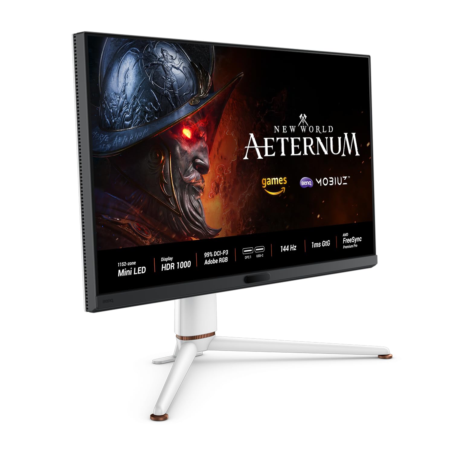 BenQ MOBIUZ EX321UX 32” 1152-zone Mini LED 4K eARC 144Hz 1ms DP2.1 Gaming Monitor, USB-C, HDMI 2.1, 99% P3 & Adobe RGB, DisplayHDR 1000, Freesync Premium Pro, KVM, Pixsoul Engine, Remote Controller
بنکی موبیوز EX321UX، مانیتور بازی ۳۲ اینچی ۴K با فناوری Mini LED، ۱۱۵۲ منطقه روشنایی، نرخ تازه‌سازی 144Hz، زمان پاسخ‌گویی 1ms DP2.1، پورت USB-C، HDMI 2.1، پوشش 99% P3 و Adobe RGB، پشتیبانی از DisplayHDR 1000، فری‌سینک پرمیوم پرو، KVM، موتور Pixsoul، کنترل از راه دور