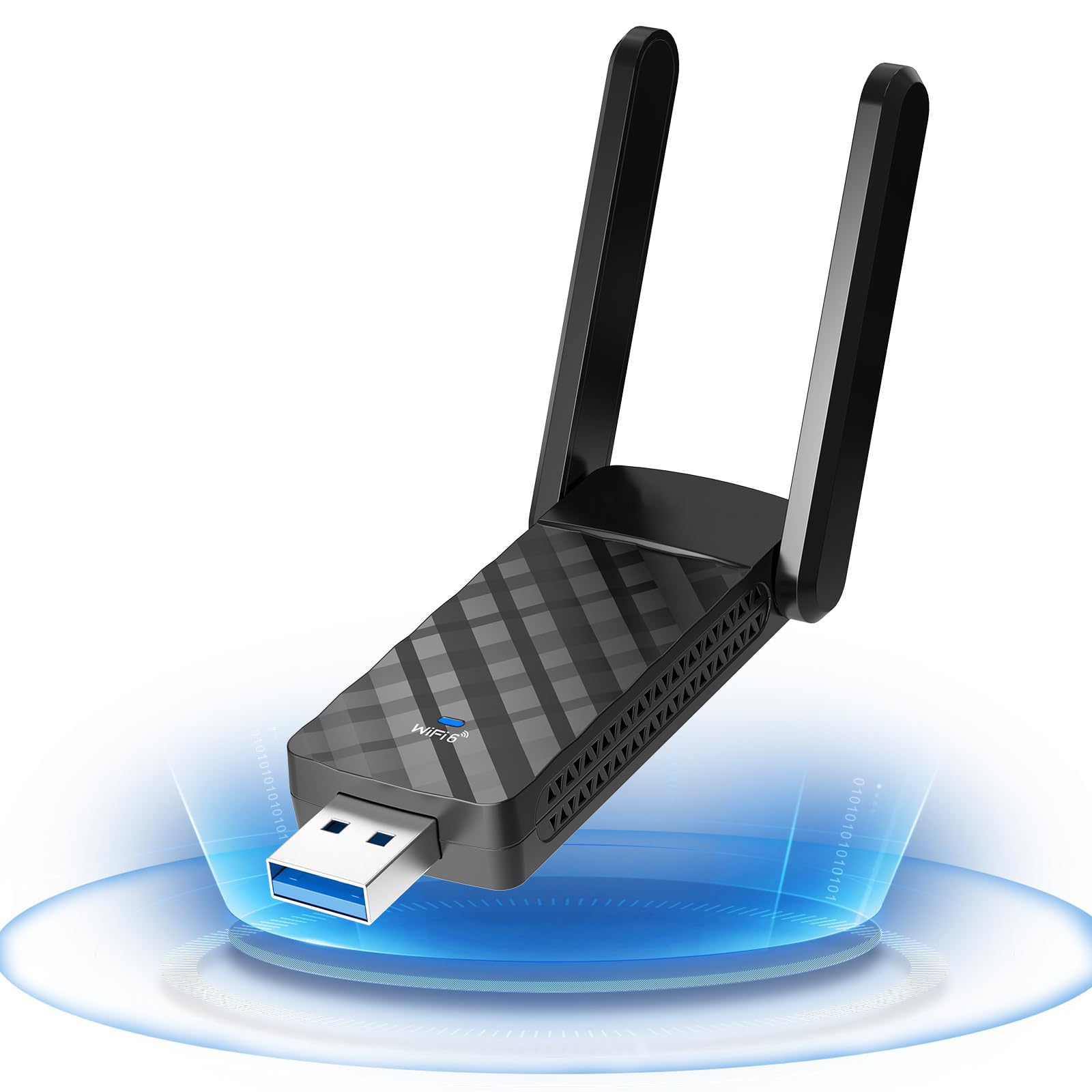 دانگل WiFi KASTWAVE ، آداپتور WiFi USB 1800Mbps ، برای PC آداپتور WiFi 6 AX1800 2.4G / 5GHz USB 3.0 بی‌سیم ، WPA3 ، 2 آنتن با تقویت بالا ، برای PC / Desktop / Laptop ، برای ویندوز 10/11