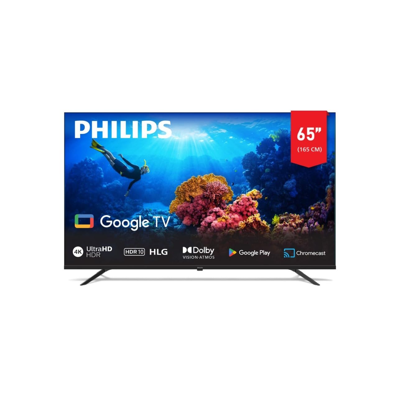 تلویزیون هوشمند 4K 65 اینچی Philips سری 7100 مدل 65PUT7129/56، Dolby Vision + HDR 10، Google Voice Assistant، Youtube، Netflix، شاهد، مدل 2024، یک سال گارانتی، 65 اینچ UHD