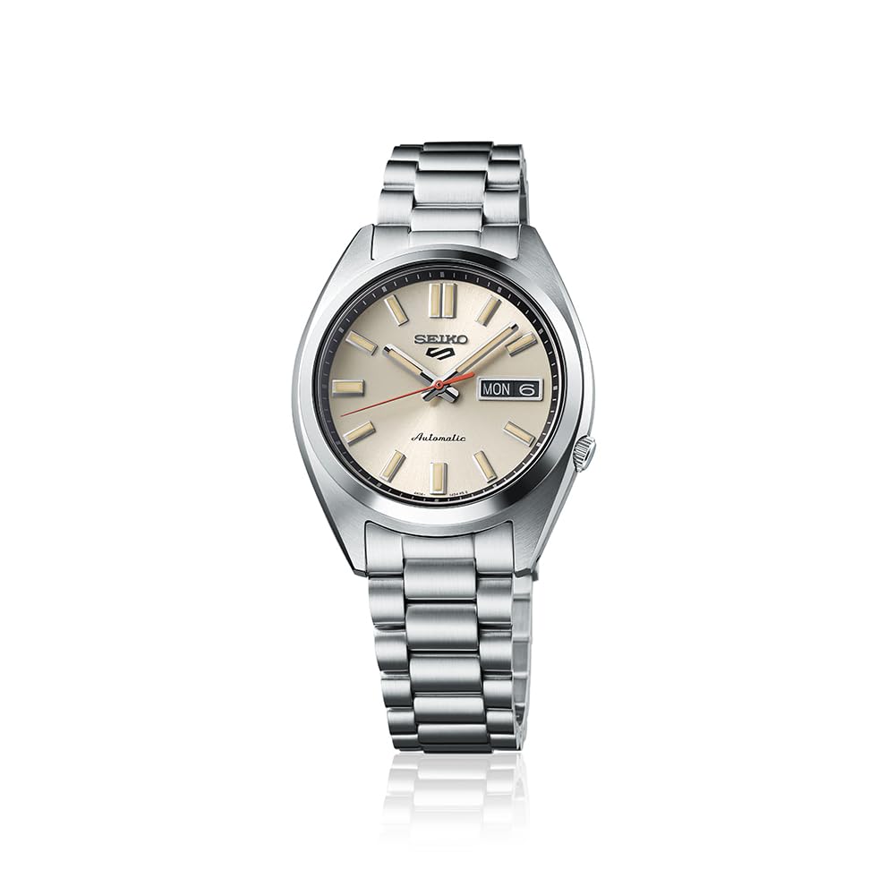ساعت مچی مردانه اتوماتیک با صفحه سیاه و تقویم GMT Seiko 5 Sports SSK001K1 بژ