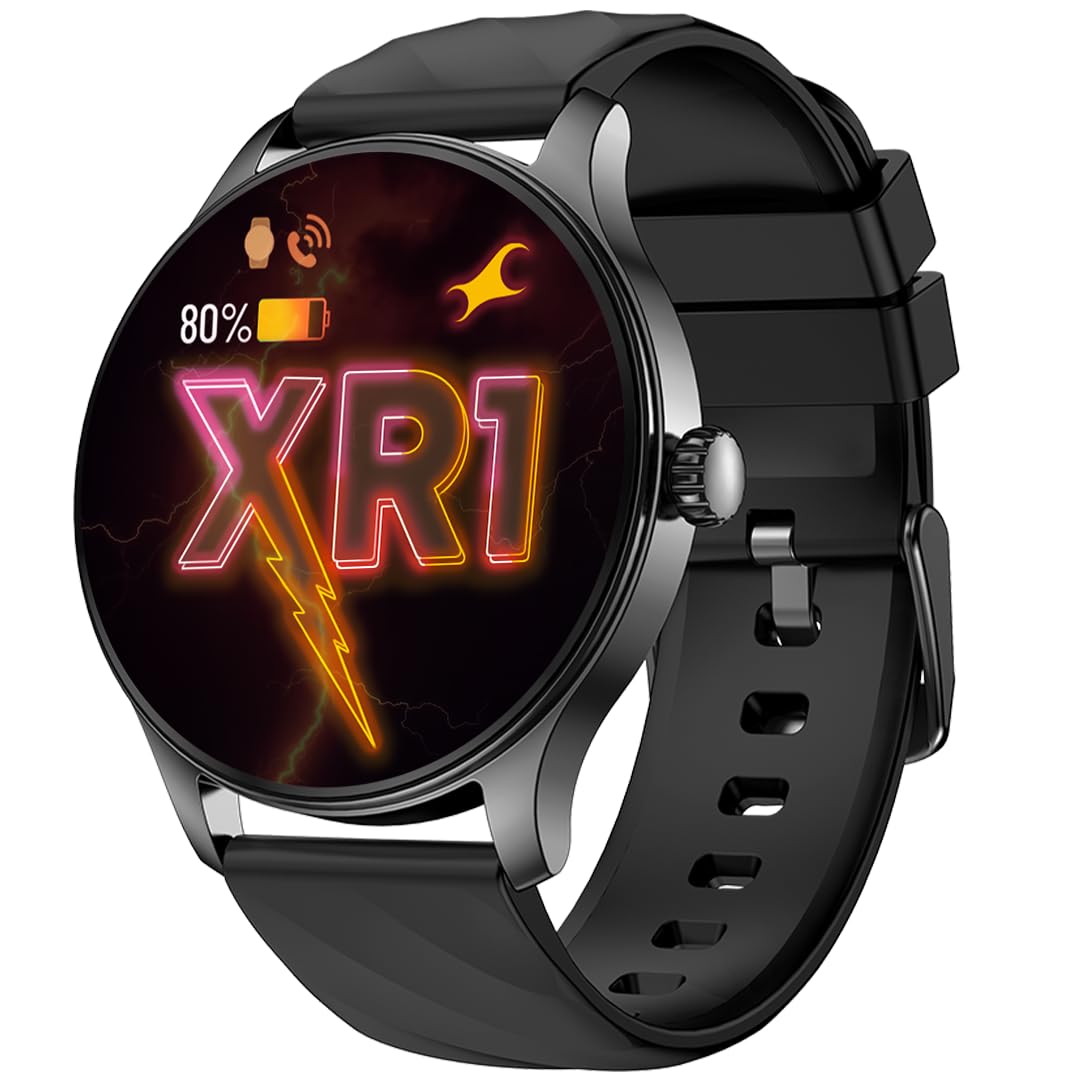 ساعت هوشمند Fastrack Limitless FX1 با نمایشگر HD 1.38 اینچ| تماس بلوتوثی SingleSync| دستیار صوتی هوشمند AI| بیش از 100 حالت و تم صورتی ورزشی| عمر باتری تا 5 روزه، رنگ سیاه