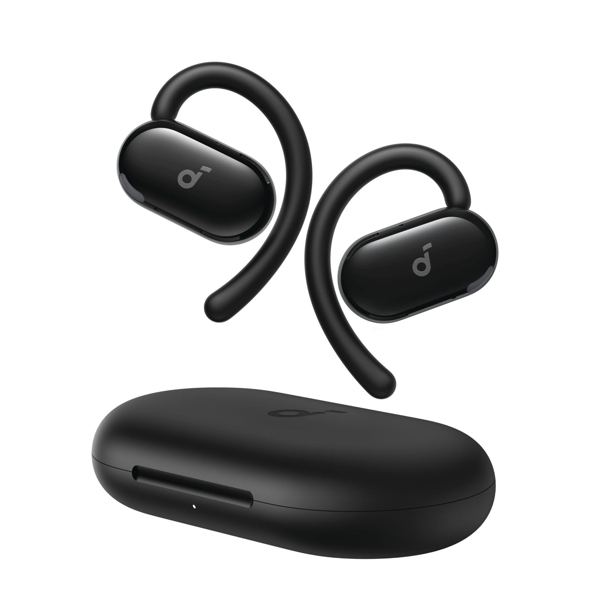 هدفون بازو گوشی Soundcore V20i توسط Anker، قفل‌گوش قابل تنظیم، بسیار راحت، مناسب، باس عمیق، تماس‌های واضح، IP55، چراغ‌های LED، بازی 36 ساعته، هدفون‌های بلوتوث 5.4، اتصال چند نقطه‌ای مشکی
