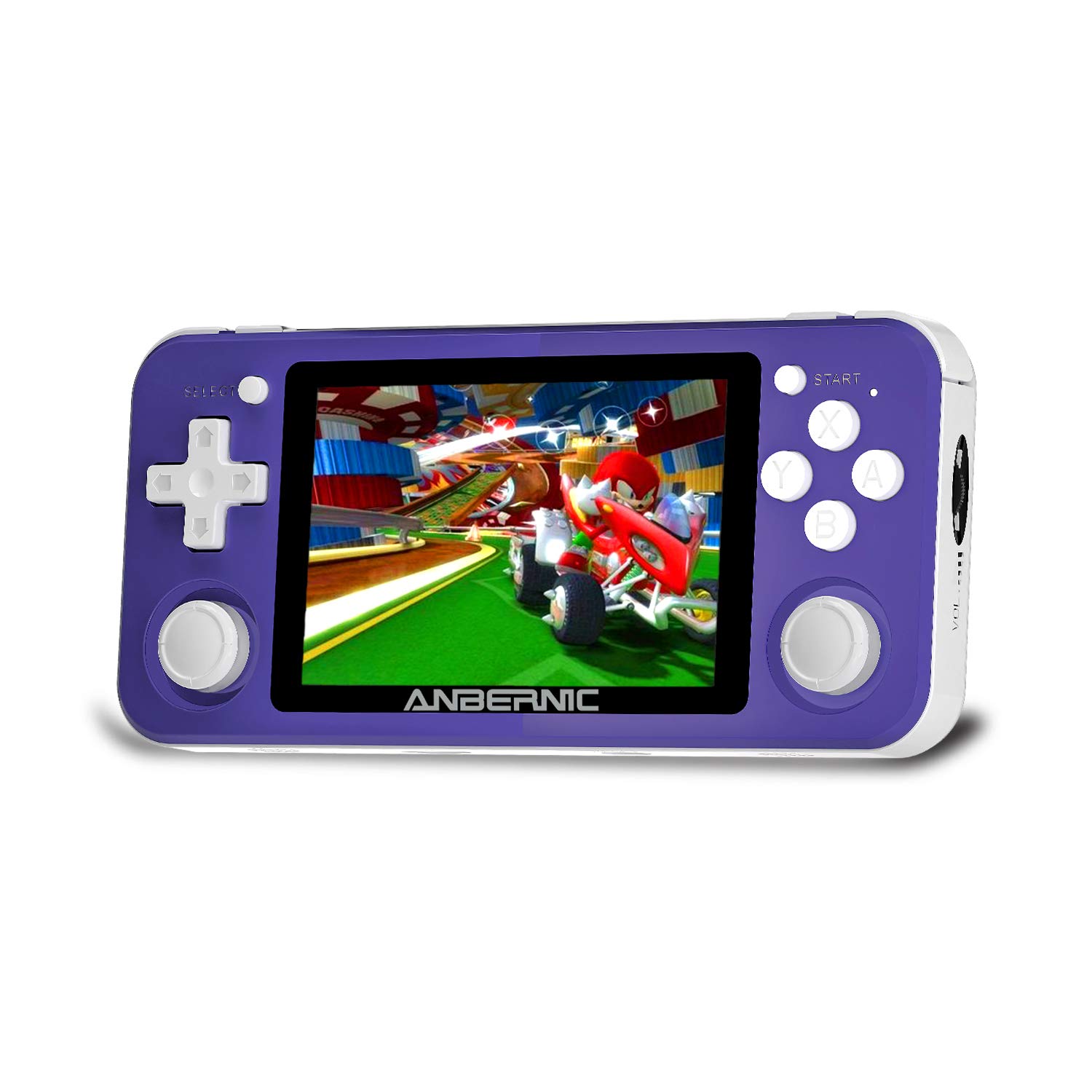 کنسول بازی همراه Dosnura RG351P، کنسول بازی رترو PSP / PS1 / N64 / NDS را پشتیبانی می‌کند، سیستم لینوکس تونی با چیپ RK3326، کارت TF 64 گیگابایتی، 2500 بازی کلاسیک، صفحه IPS 3.5 اینچی، باتری 3500mAh (RG351P-P).
