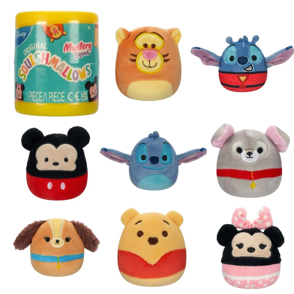 اسباب بازی ابریشمی دیزنی Squishmallows 2.5 اینچی تیم رمز و راز عروسکی
