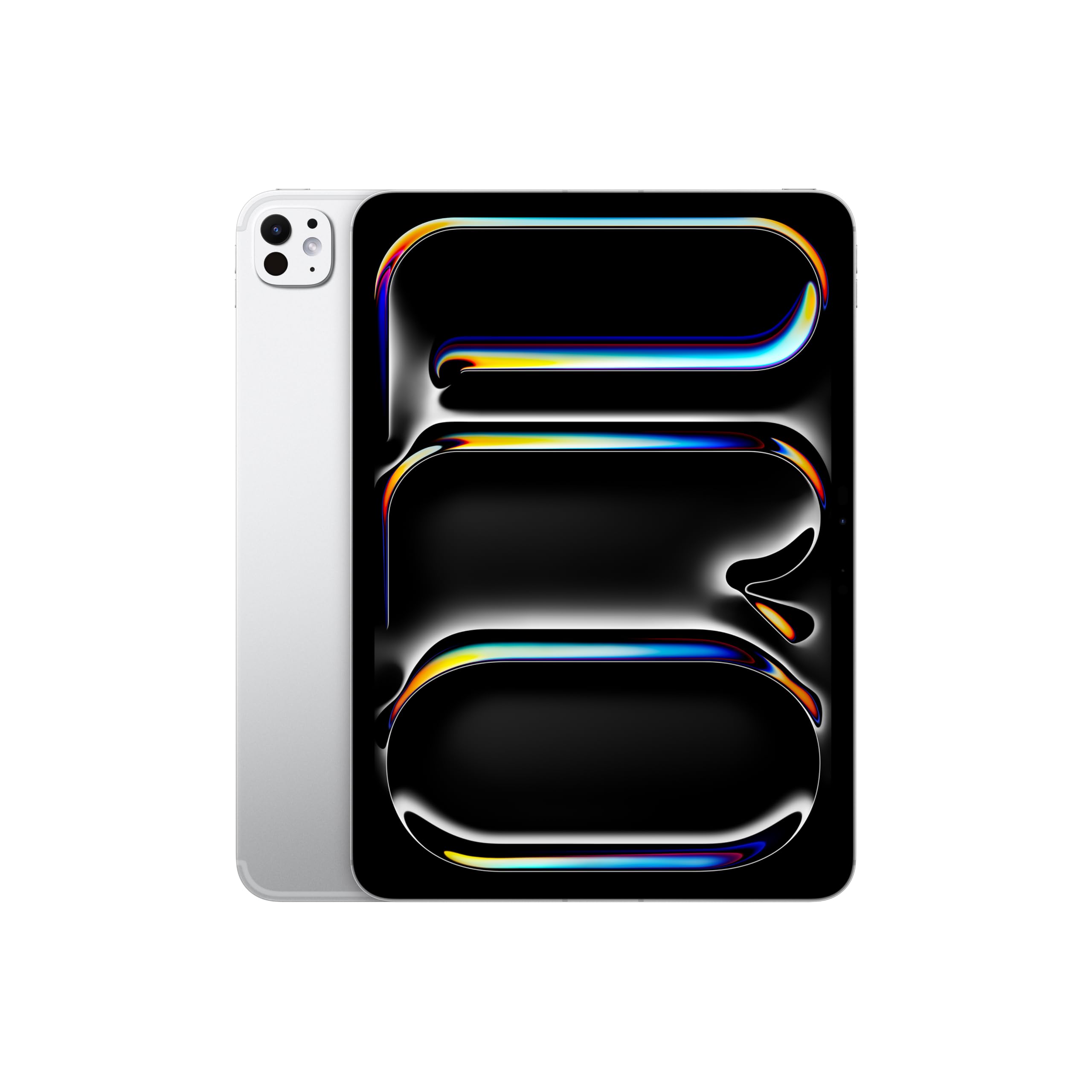 آیپد پرو 11 اینچ از اپل (M4): نمایشگر Ultra Retina XDR، 512 گیگابایت، دوربین جلوی 12 مگاپیکسل / دوربین عقب 12 مگاپیکسل، Wi-Fi 6E + تلفن همراه 5G با eSIM، عمر باتری تمام روز، شیشه استاندارد - نقره ای