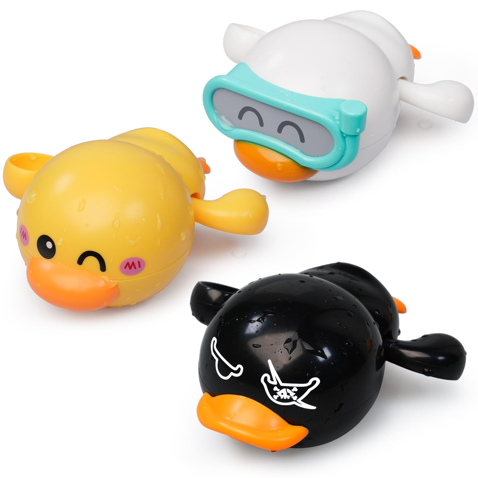 لوازم حمام کودک TERRIFI Baby Bath، 3 عدد اسباب بازی ابریشمی برای کودکان 1-3 ساله، بازی‌های شنا در استخر، اسباب بازی آب برای پسران و دختران