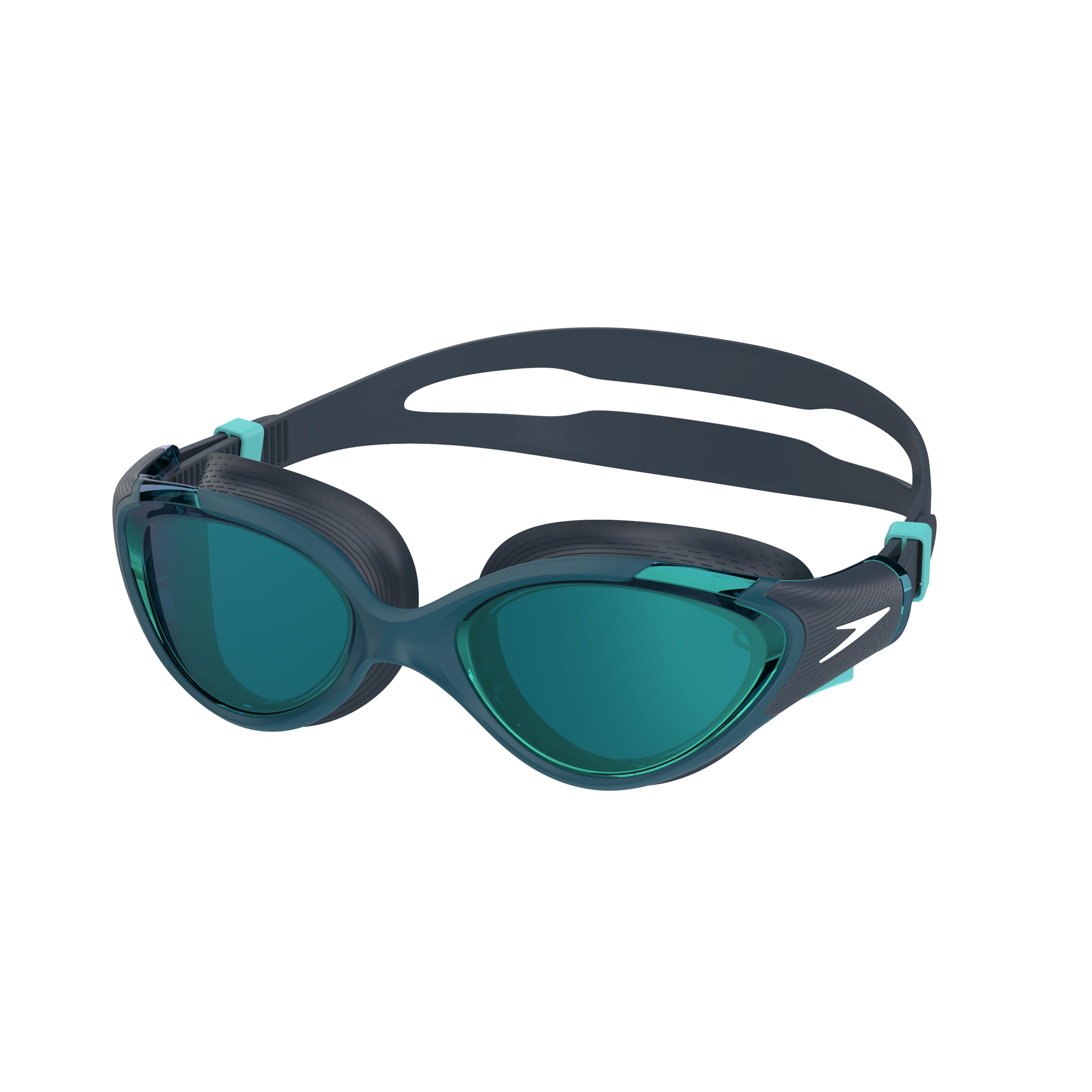 عینک شناگری زنانه Speedo Biofuse 2.0 Mirror، طراحی زنانه، مکانیسم تنظیم دار، ضد مه و نشت آب، مناسب برای راحتی (بسته‌ی ۱ عددی) اندازه یک‌سایزه - رنگ سبز تیره