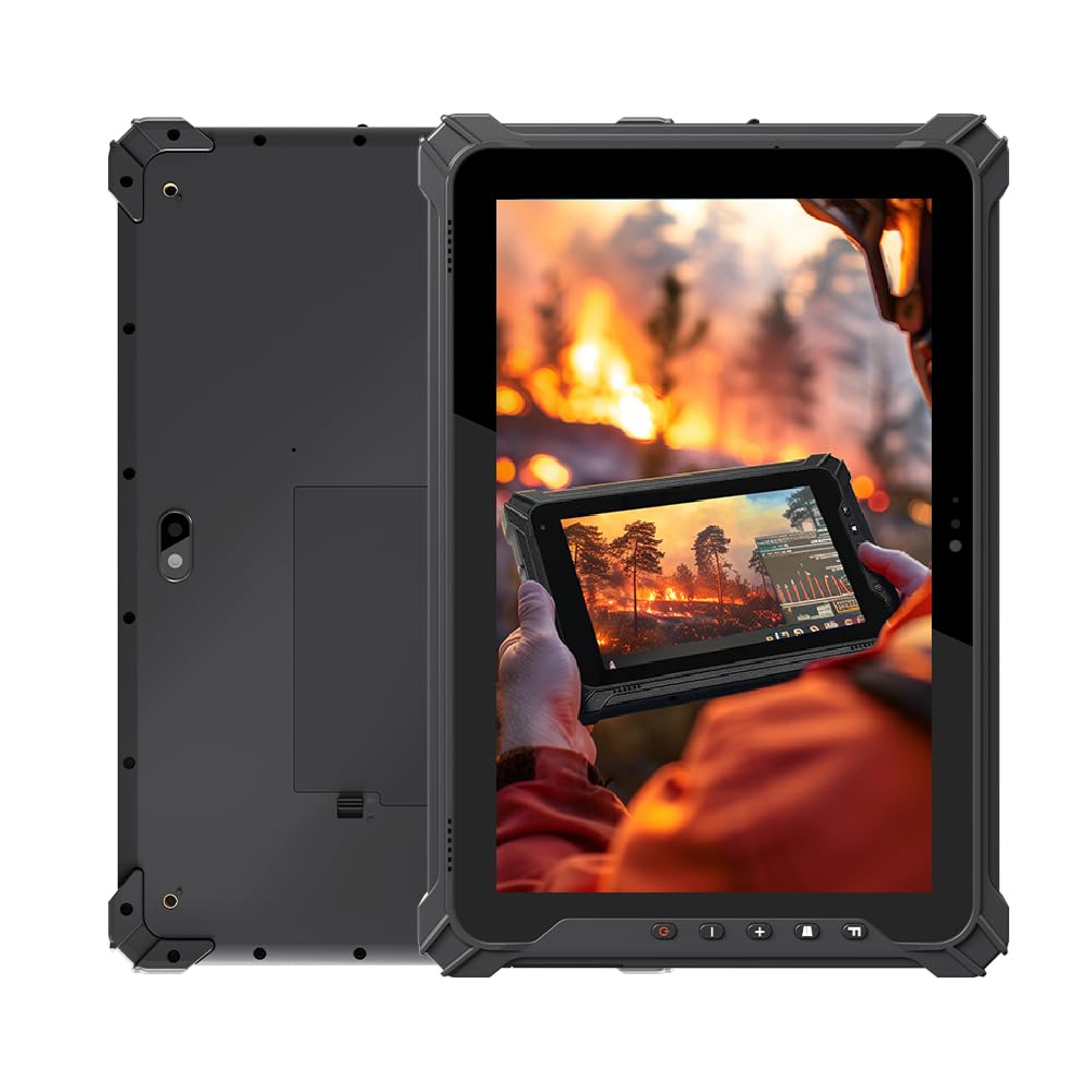 تبلت مقاوم iEdge T10W-2D، تبلت صنعتی مقاوم با اسکنر، N5100، ۸ گیگابایت + ۱۲۸ گیگابایت، مجهز به GPS، بلوتوث نسخه ۵.۰ وای-فای، ضدآب، صفحه نمایش قابل خواندن توسط نور خورشید با شدت ۷۰۰ نیت برای انبارها، کارهای شرکتی، خودرو
