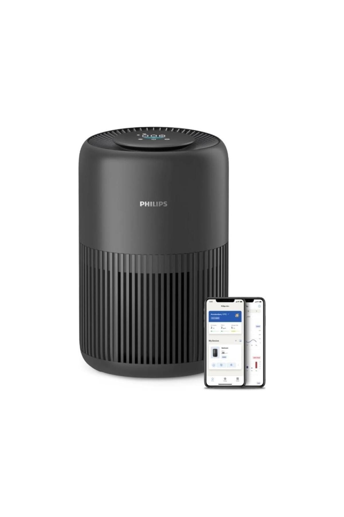 فیلیپس - تصفیه‌کننده هوا سری 900، فیلتر HEPA NanoProtect + فعال کربن، CADR 250مترمکعب/ساعت برای فضای 65مترمربع برای کسانی که از آلرژی رنج می‌برند، ساکت، هوشمند و انرژی‌مصرفی کم (AC0951/13) خاکستری زغالی