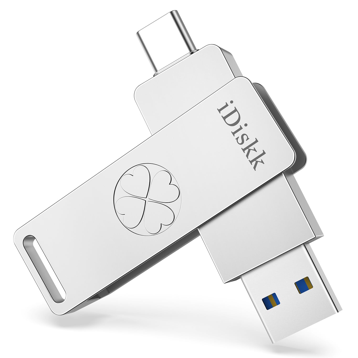 iDiskk 1TB حافظه با سرعت بالا SSD جامد و Flash Drive گوشی برای iPhone 15 Plus/15 Pro/15 Pro Max، iPad USB C، MacBook, لپتاپ ها، گوشی های اندروید و PC، پشتیبان گیری خودکار از عکس ها و ویدئوهای HD (500MB/S 1000GB)