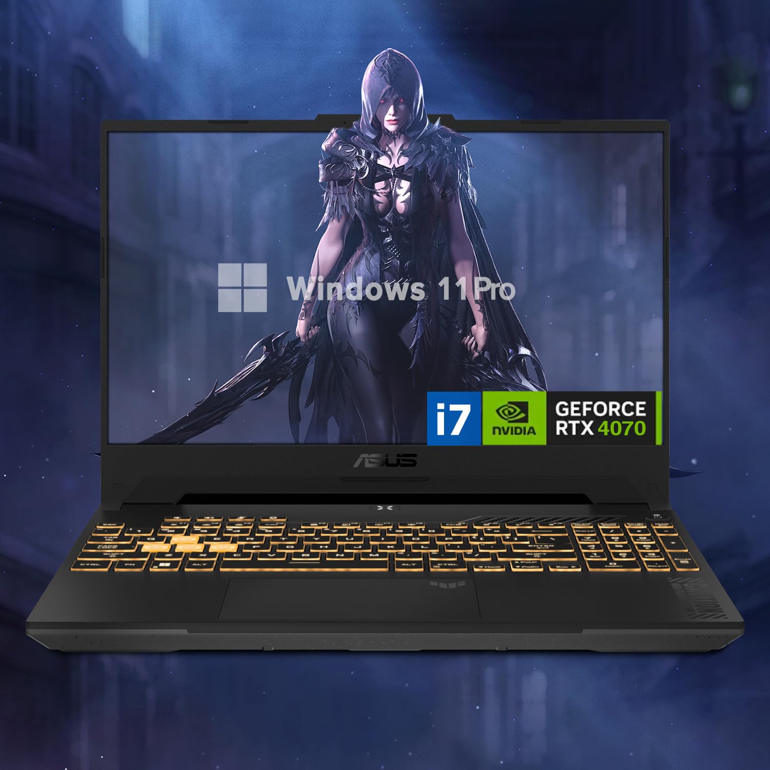 لپ تاپ بازی ASUS TUF 15.6 اینچی i7 RTX 4070 Premium، صفحه نمایش 15.6 اینچی FHD 1920 * 1080 144Hz، Intel i7-13620H (بهتر از Intel i9-12900)، NVIDIA GeForce RTX 4070، 32 گیگابایت DDR5، 2 ترابایت حافظه جامد، صفحه کلید با نور پس‌زمینه RGB، ویندوز 11 Pro