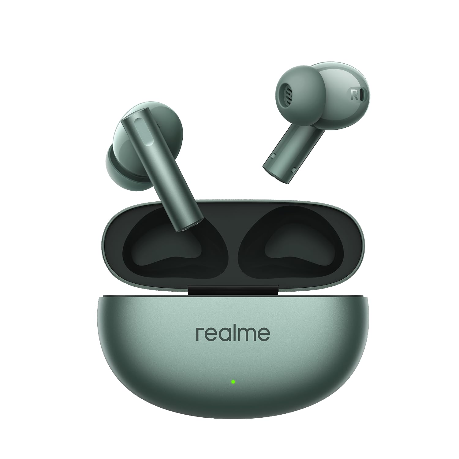 هندزفری بی‌سیم Realme Buds Air 2، حرفه‌ای با کیفیت Hi-Res، درایور عمیق باس 12.4 میلی‌متری، لغو نویز هوشمند با 50 دسی‌بل، تا 40 ساعت پخش موسیقی، سبز جنگلی نوین