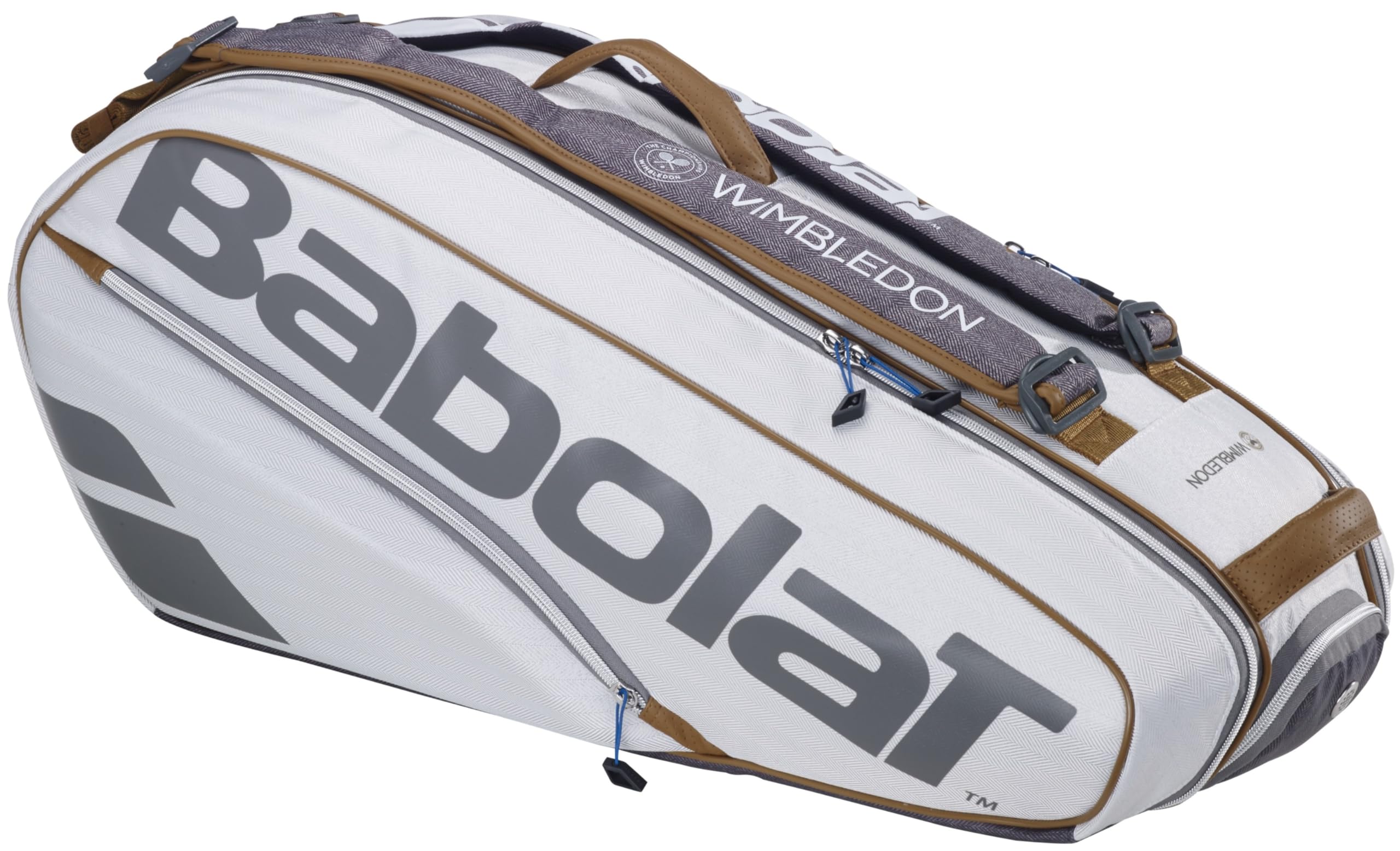 کیف تنیس Babolat Pure Wimbledon Racquet Holder x6 (سفید)، ۷۵ × ۳۲ × ۳۲ سانتی‌متر