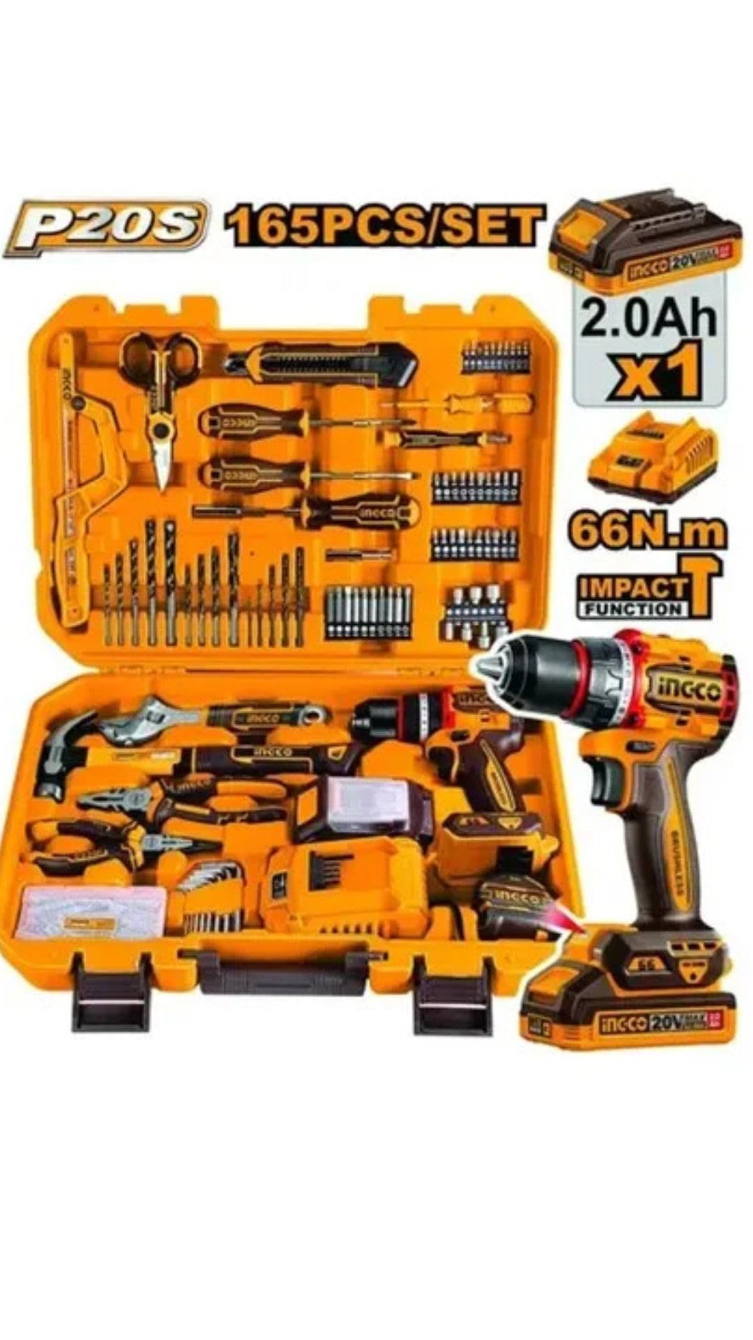 مجموعه ابزار 165 قطعه اینگکو، مدل HKTHP11651
